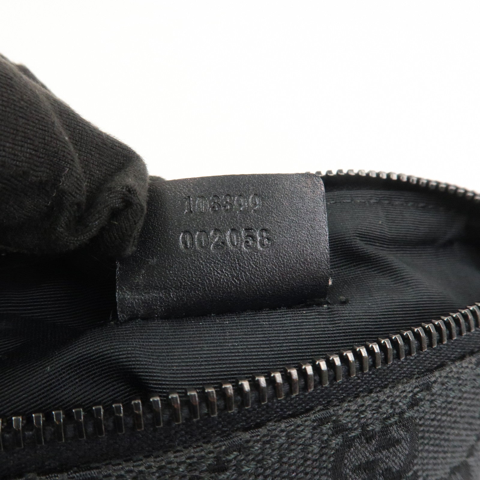 GUCCI GG Canvas Leather Shoulder Bag Hand Bag Pouch Black 103399