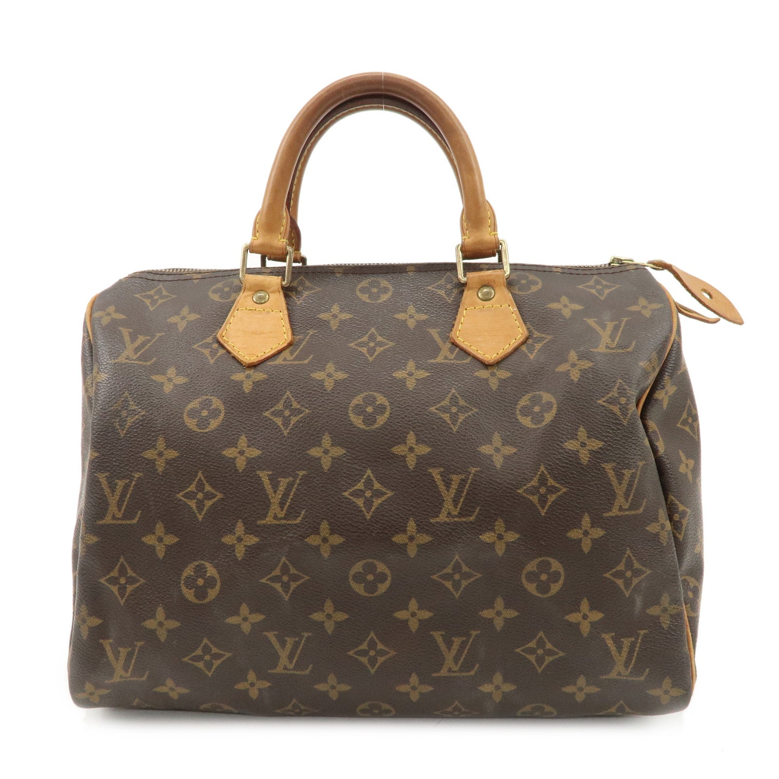 Louis Vuitton Monogram Speedy 30 Hand Bag Boston Bag Brown M41526 Used