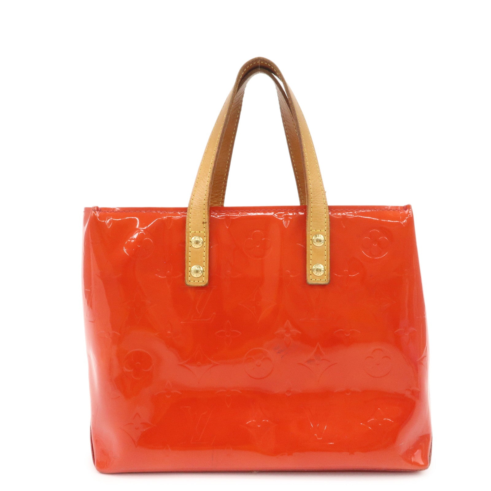 Louis Vuitton Monogram Vernis Lead PM Hand Bag Rouge M91088
