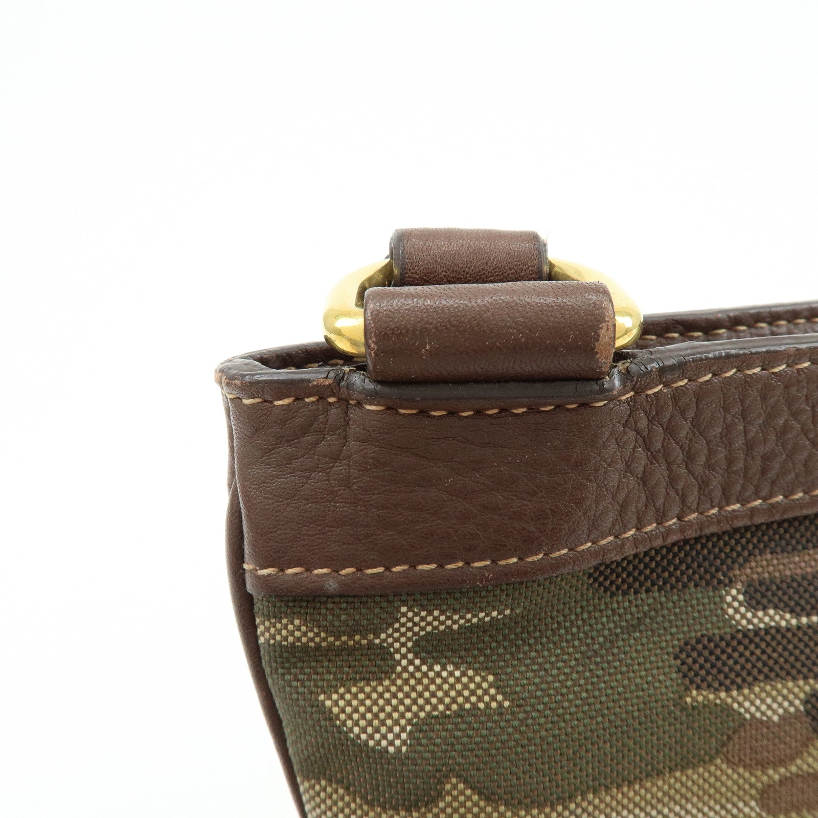 PRADA Logo Jacquard Leather Shoulder Bag Crossbody Bag Camouflage