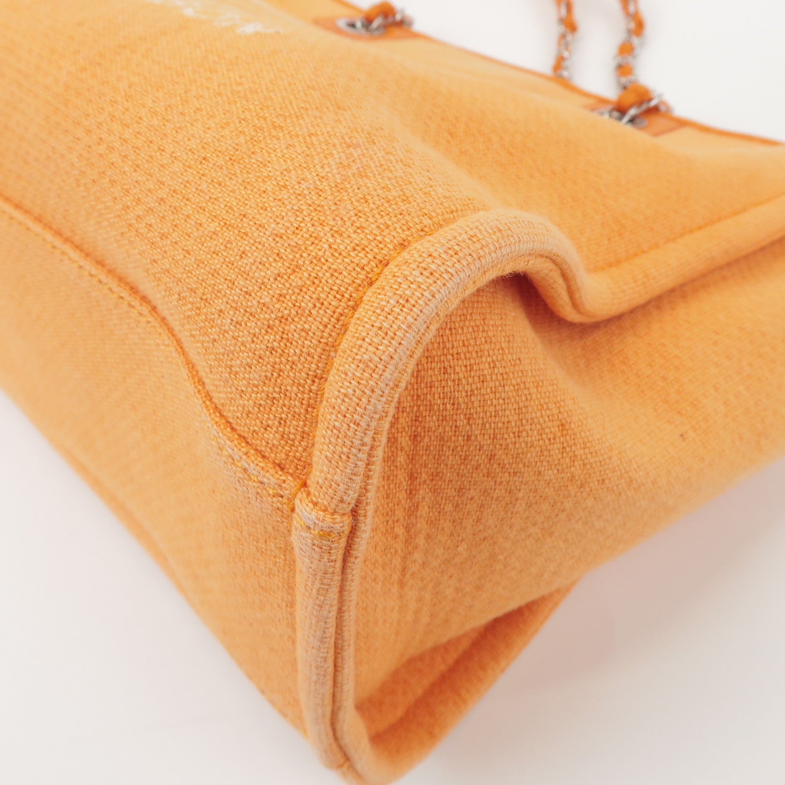 CHANEL Deauville MM Straw Leather Tote Bag Shoulder Bag A67001