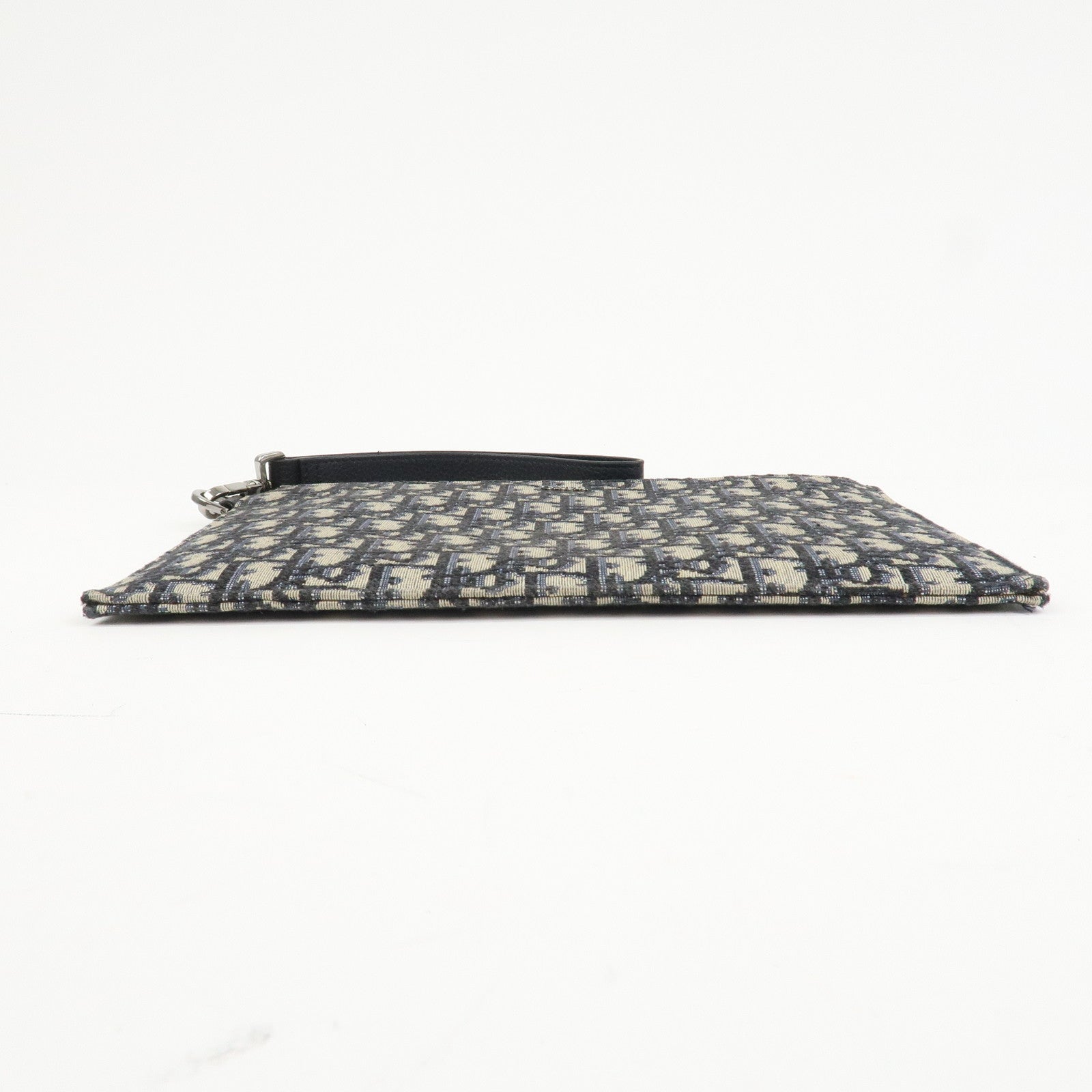 Christian Dior Oblique Canvas Clutch Bag Pouch Navy
