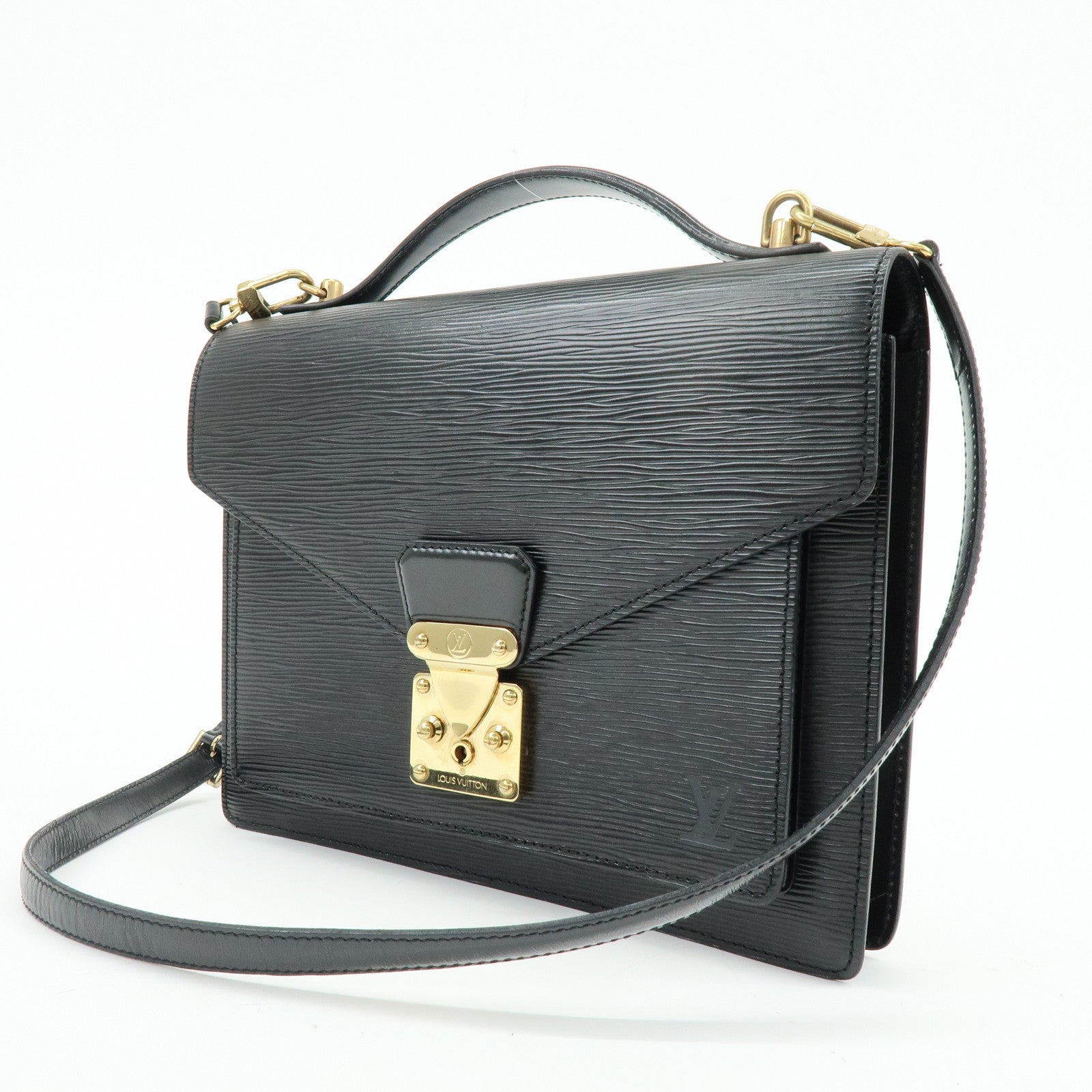 Louis Vuitton Epi Monceau 2Way Shoulder Bag Hand Bag Noir M52122