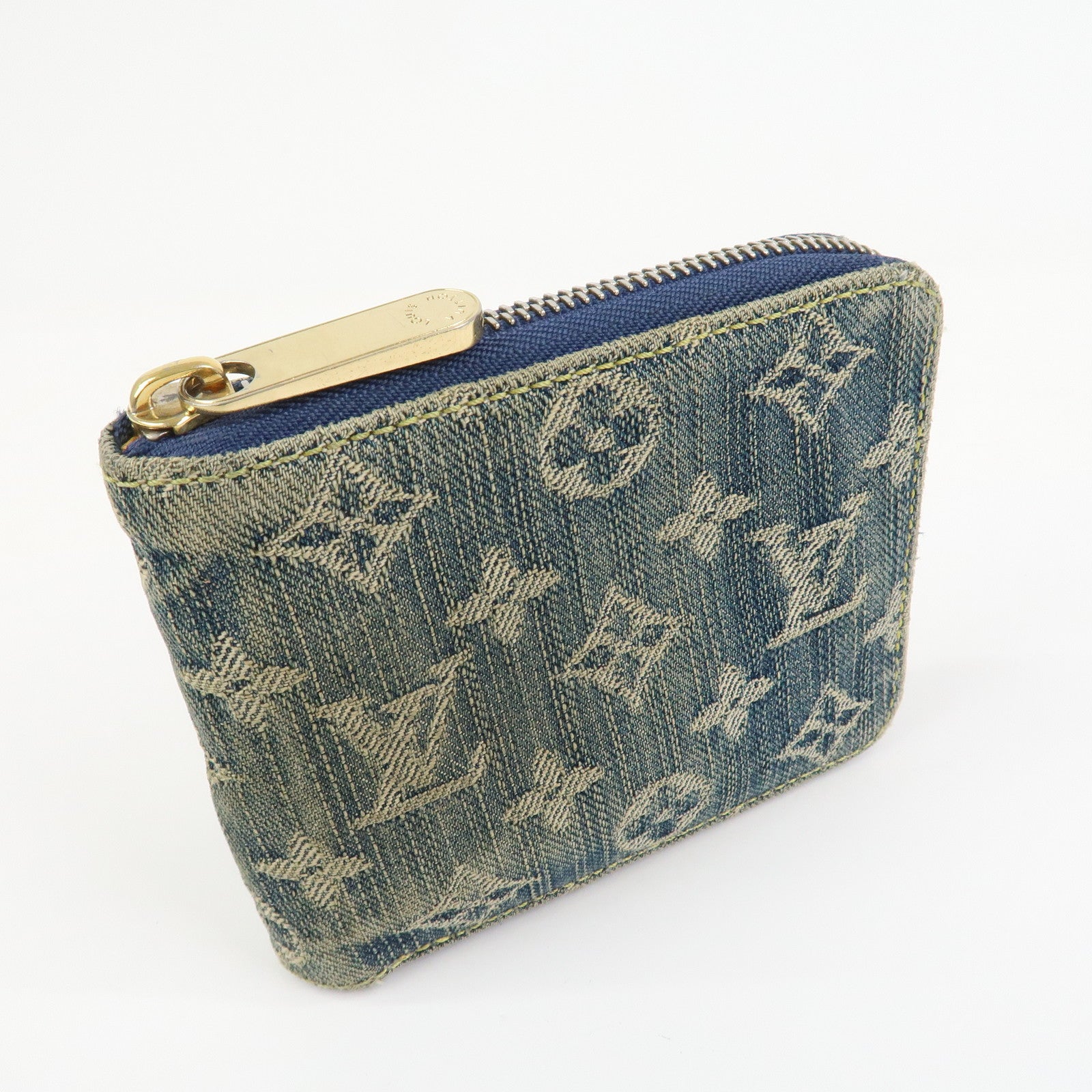 Louis Vuitton Monogram Denim Mini Zippy Wallet Blue M95342