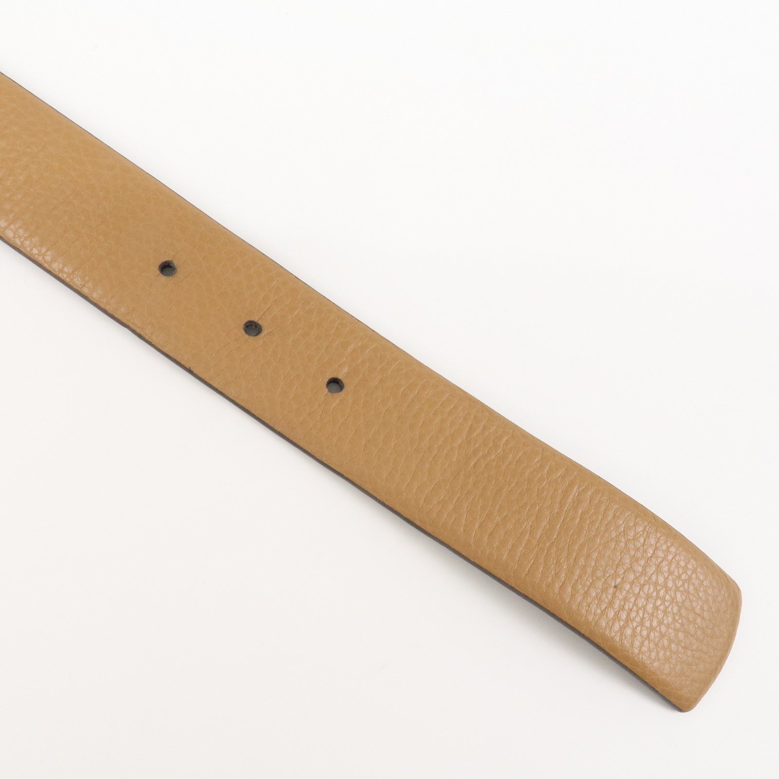 Ferragamo Gancini Logo Leather Belt Brown