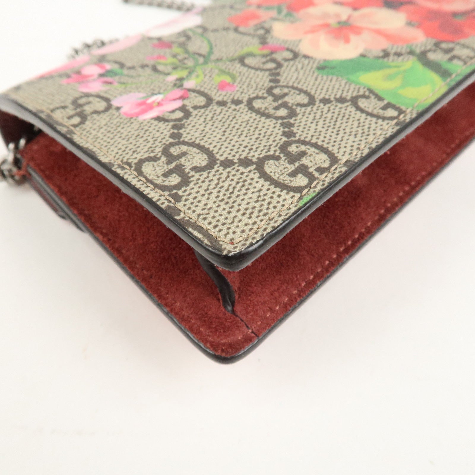 GUCCI Dionysus GG Supreme Mini Chain Shoulder Bag Beige Pink 476432
