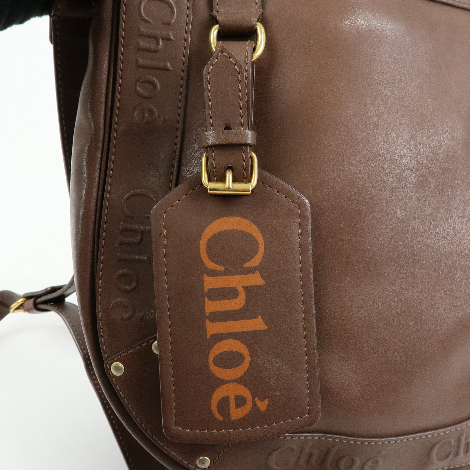 Chloe Eden Leather Shoulder Bag Crossbody Bag Brown