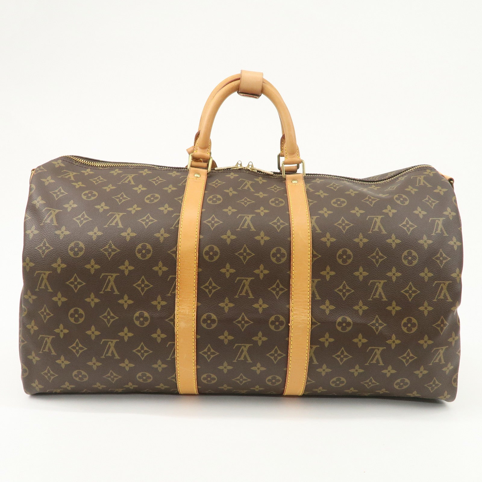 Louis Vuitton Keep All Bandouliere 55 Boston Bag Brown M56714
