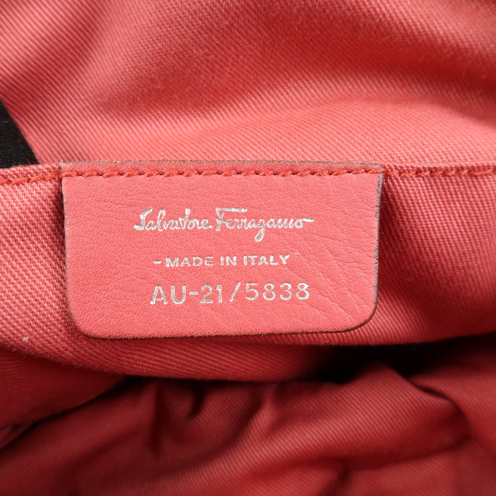 Ferragamo Gancini Suede Leather Small Hand Bag Pink