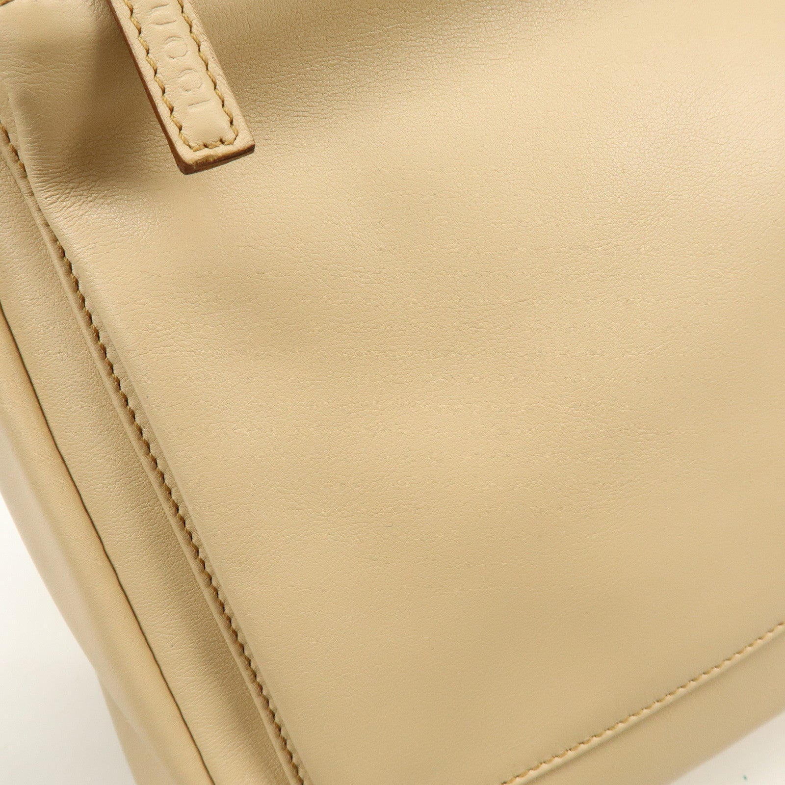 GUCCI Bamboo Leather Shoulder Bag Hand Bag Beige 000・3509・002122