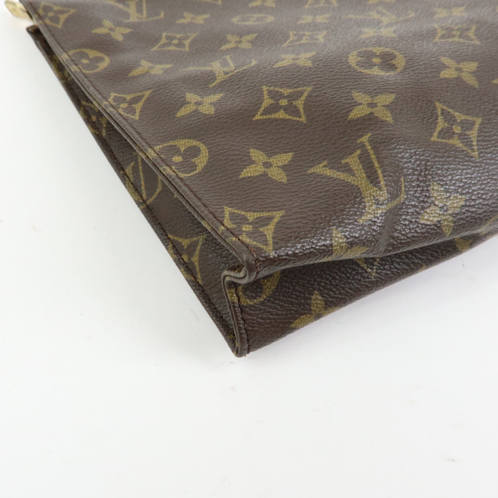 Louis Vuitton Monogram Poche Toilette 26 Clutch Bag Brown M47542