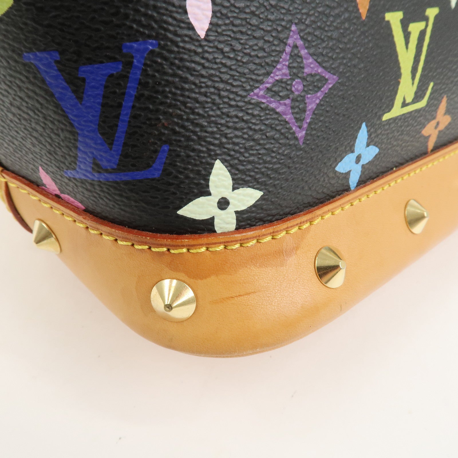 Louis Vuitton Monogram Multicolor Alma Hand Bag Noir M92646