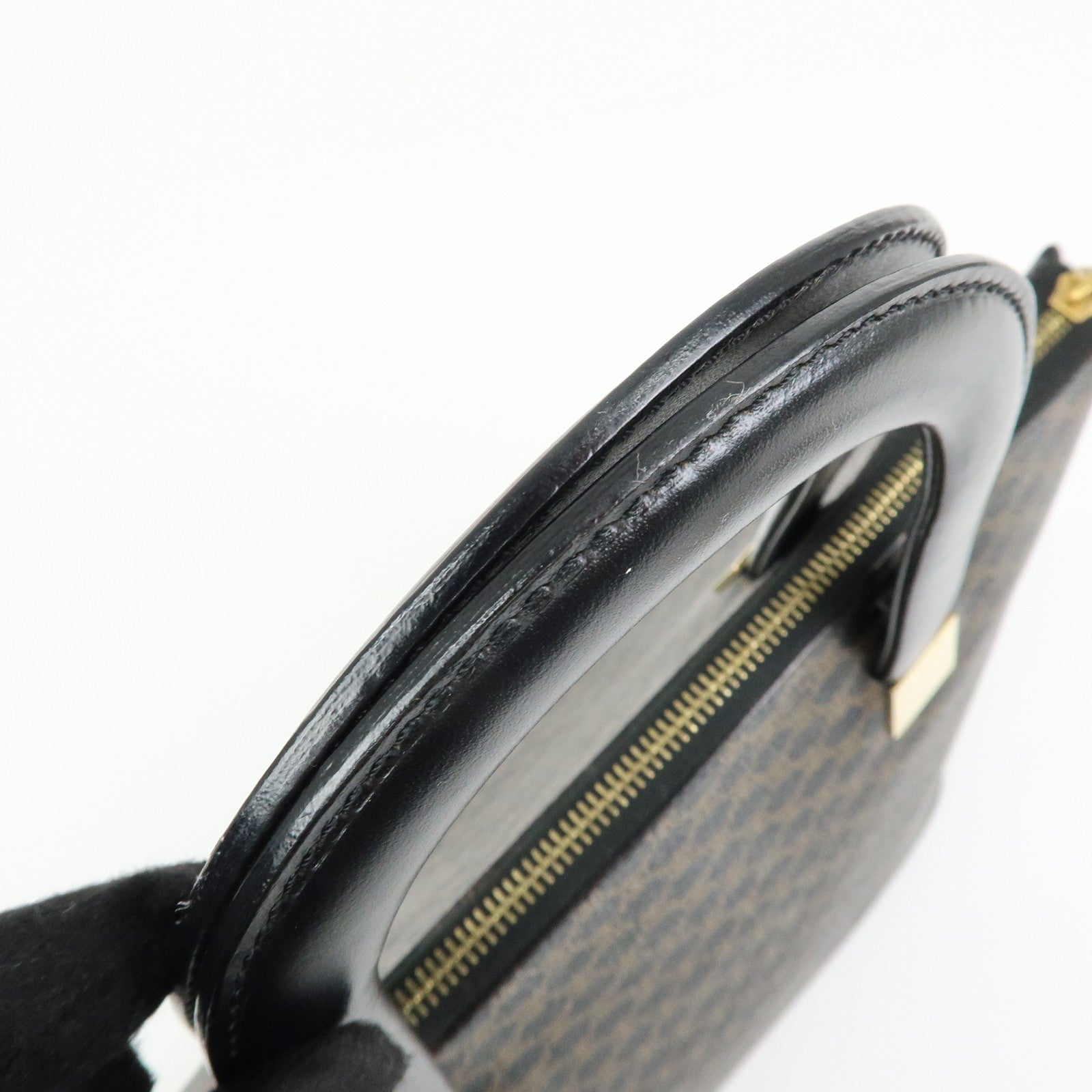 CELINE Macadam PVC Leather 2Way Bag Hand Bag Shoulder Bag Brown