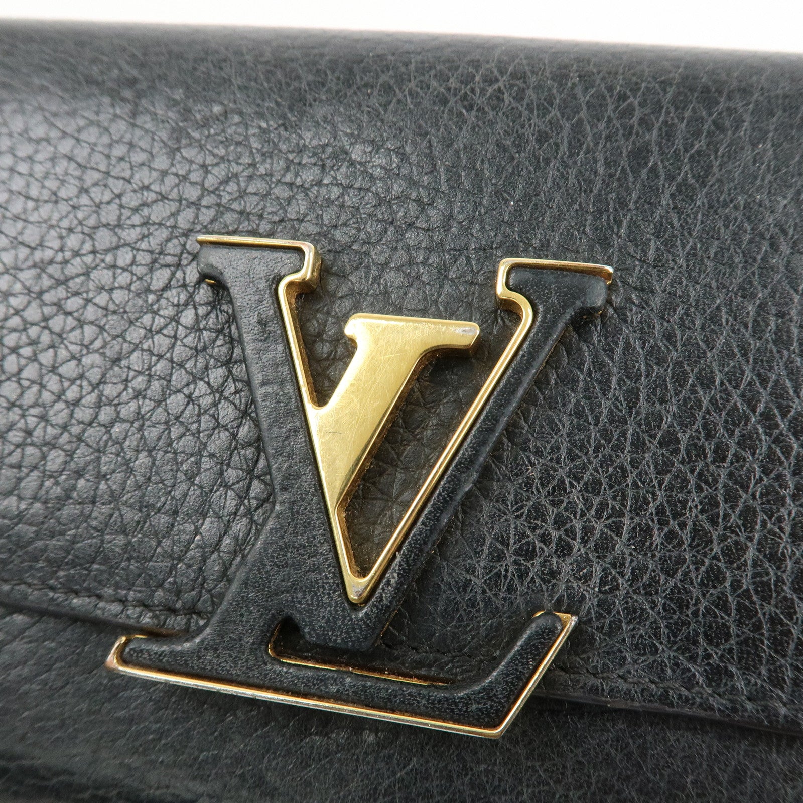 Louis Vuitton Portofoille Capucines Torillon Leather Wallet M61248 Used
