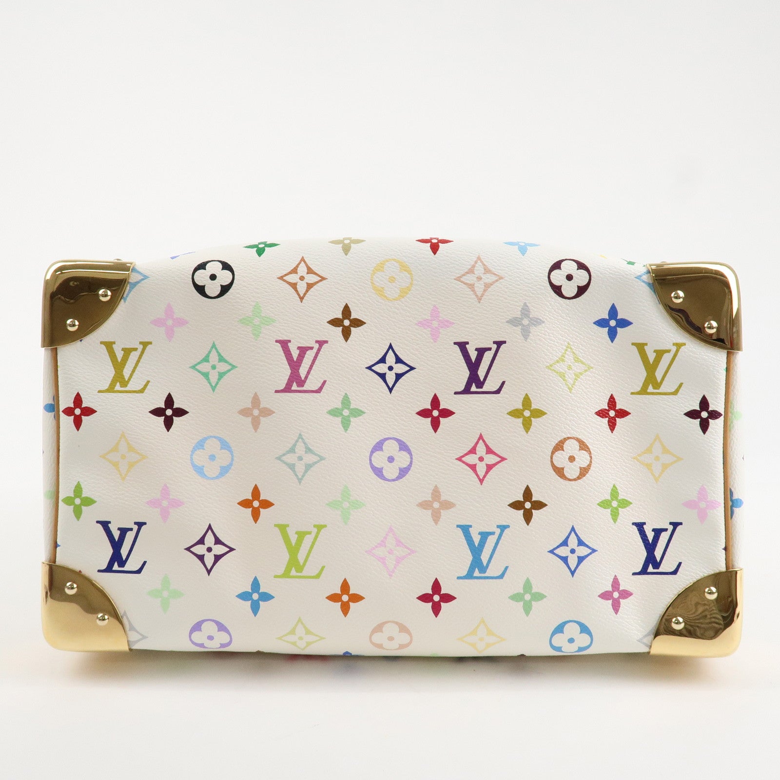Louis Vuitton Monogram Multicolor Speedy 30 Hand Bag Blanc M92643 Used