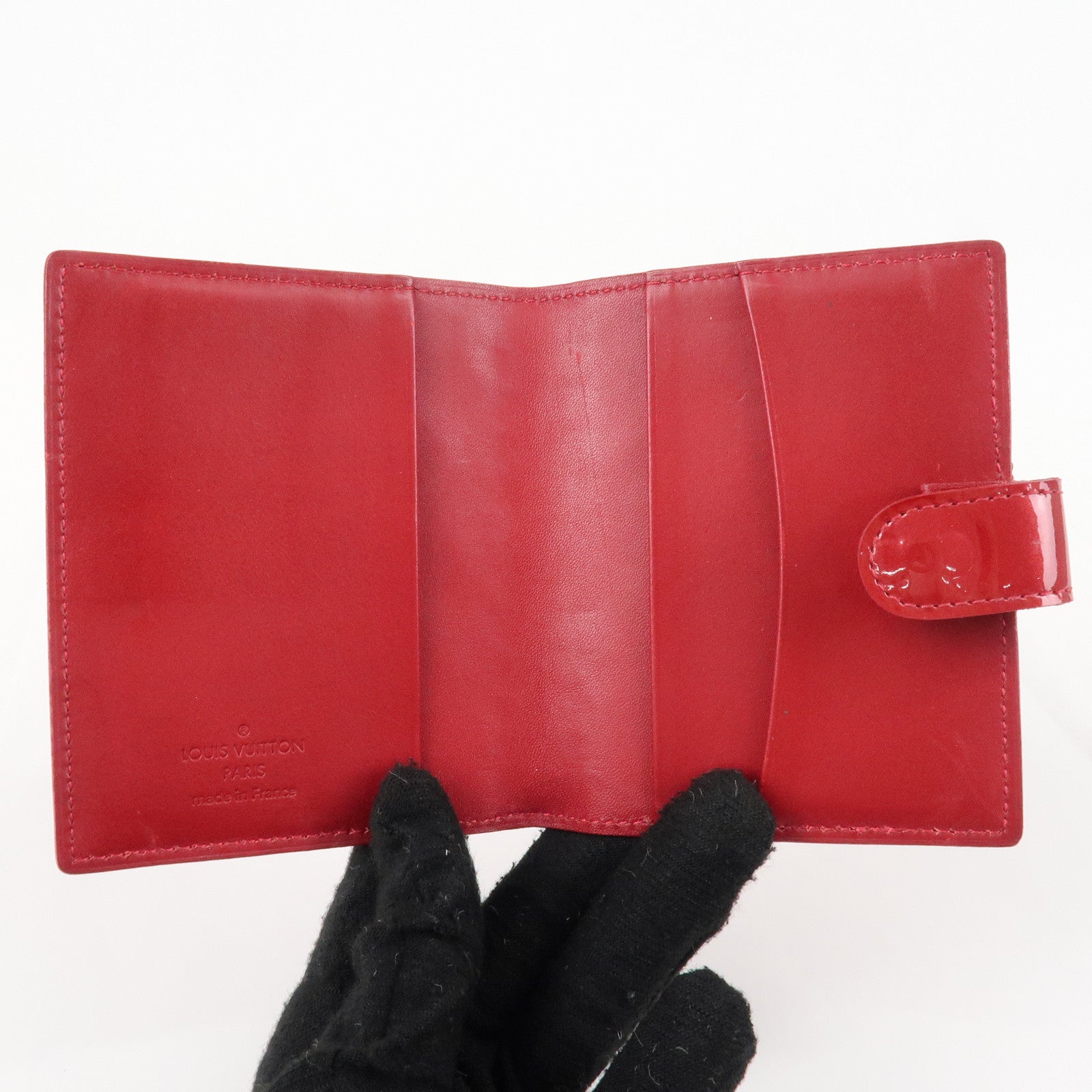 Louis Vuitton Monogram Vernis Agenda Mini Planner Cover Red R21021 Used