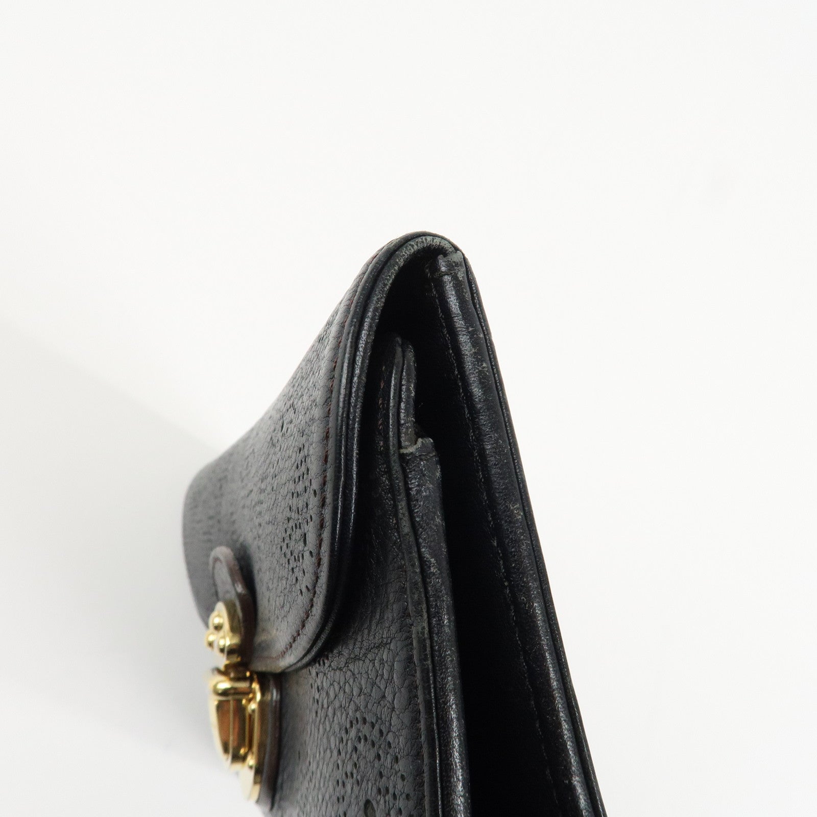 Louis Vuitton Monogram Mahina Portefeuilles Amelia Wallet Noir M95549 Used