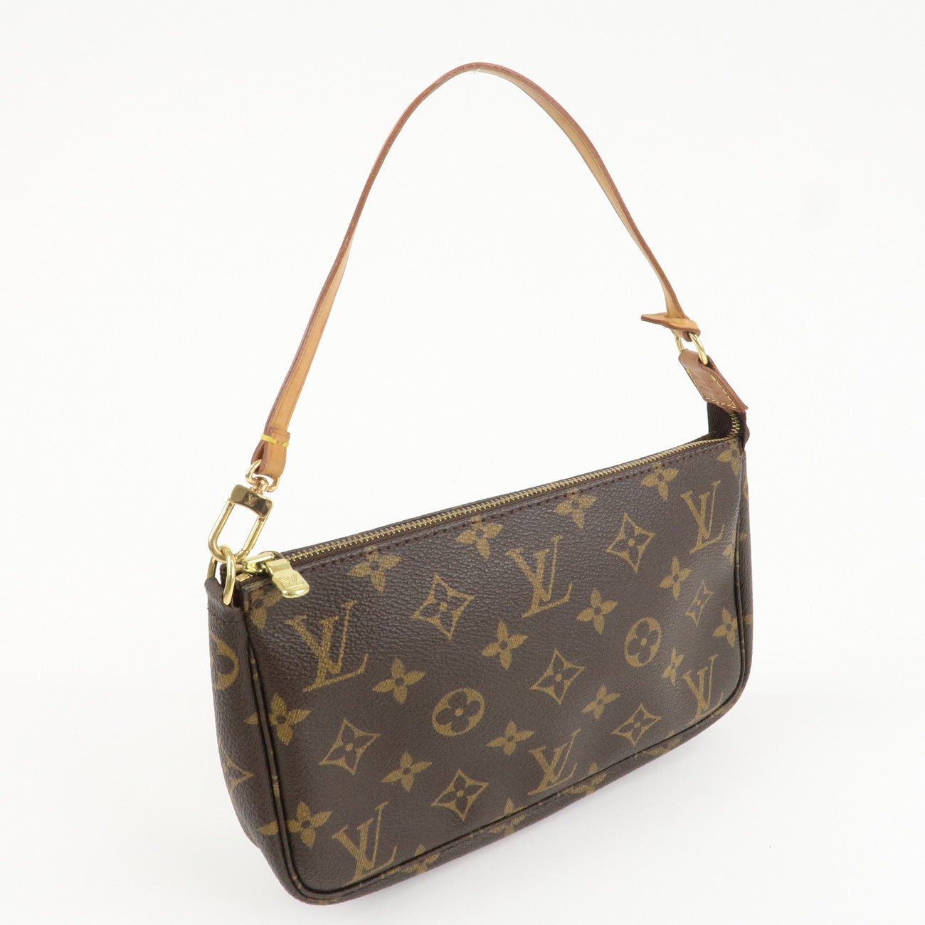 Louis Vuitton Monogram Pochette Accessoires Hand Bag Brown M51980 Used