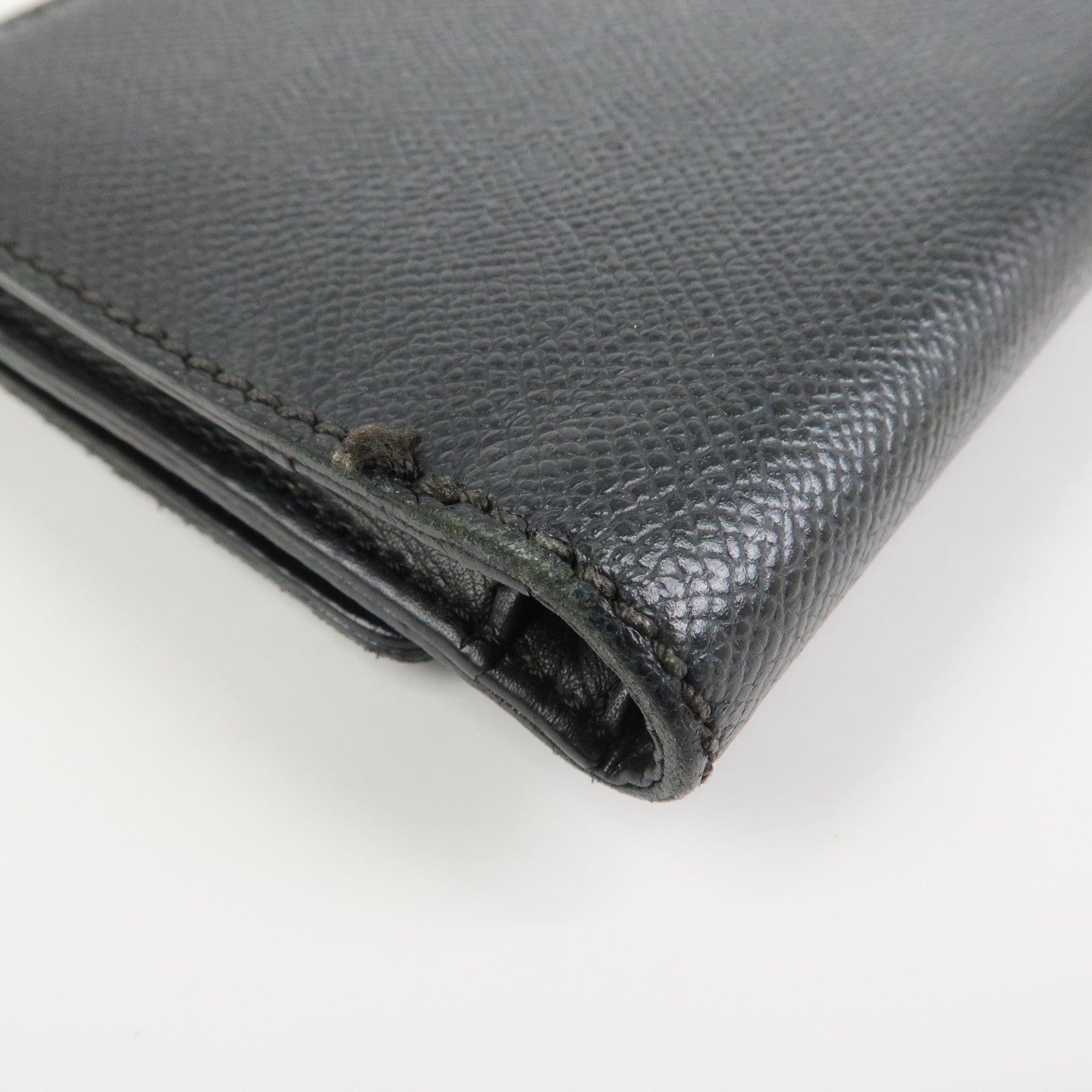 CHANEL COCO Mark Calf Leather Compact Wallet Black
