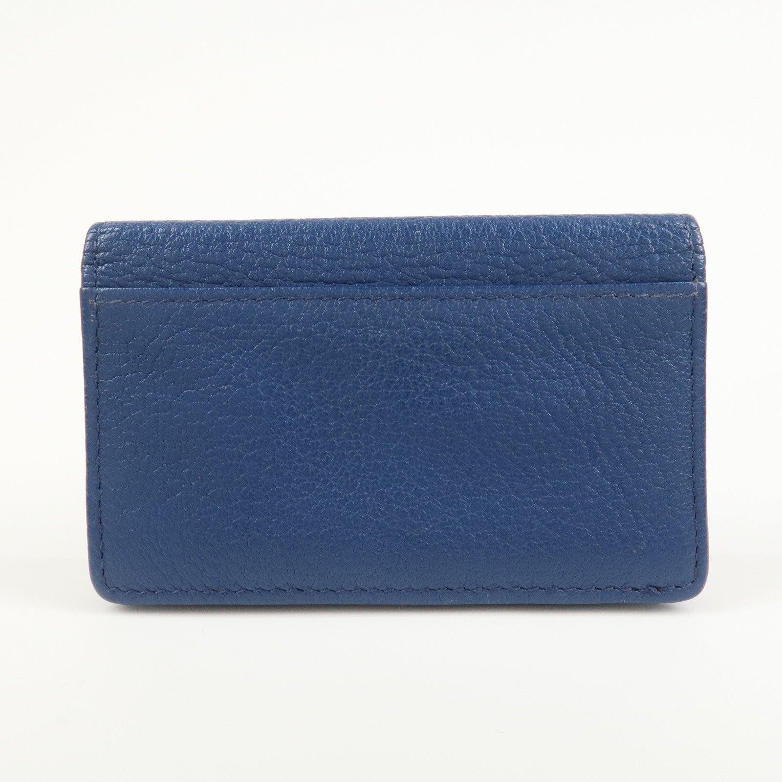 MIU MIU Leather Card Case Card Holder Fragment Case Blue 5M1122