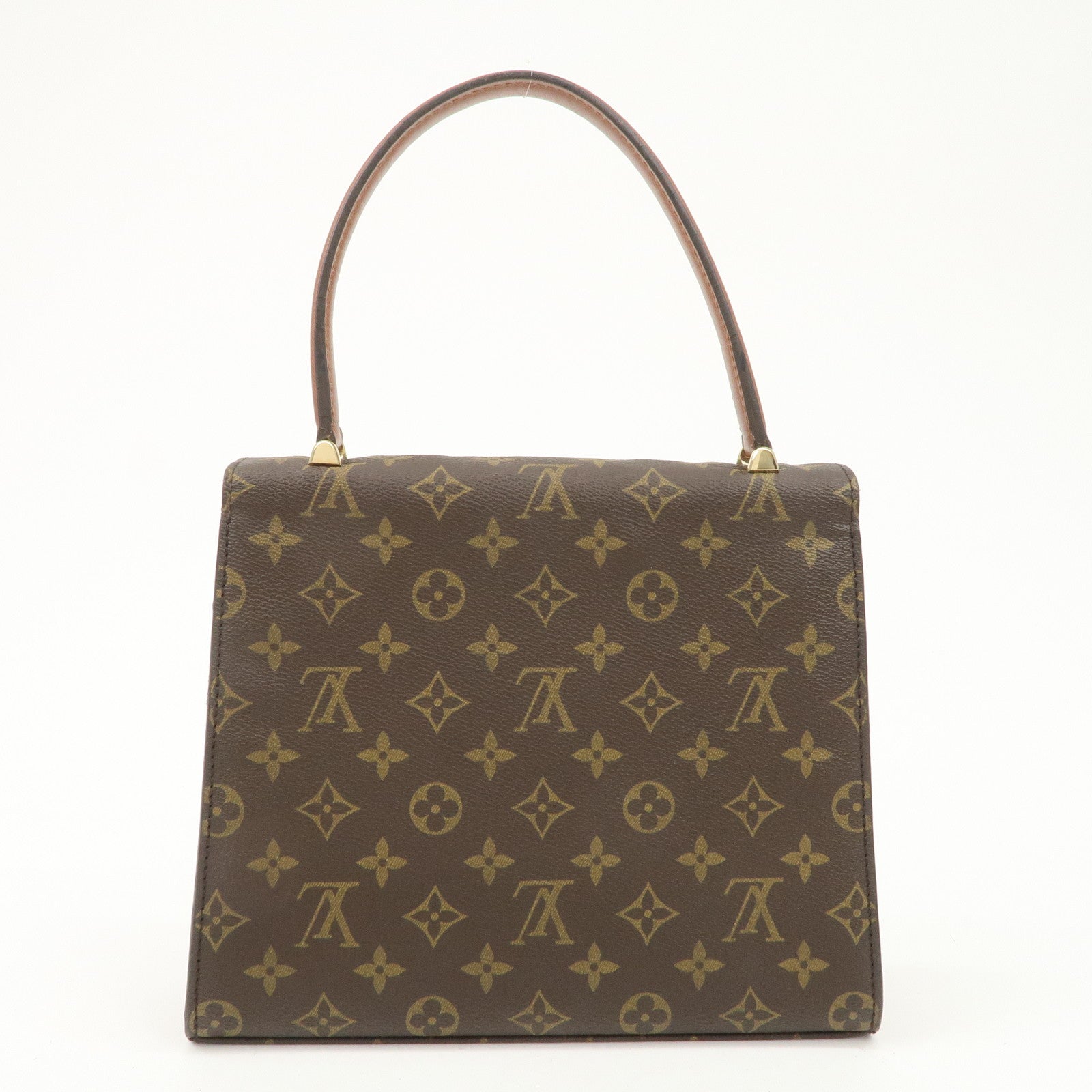 Louis Vuitton Monogram Malesherbes Hand Bag Brown M51379 Used