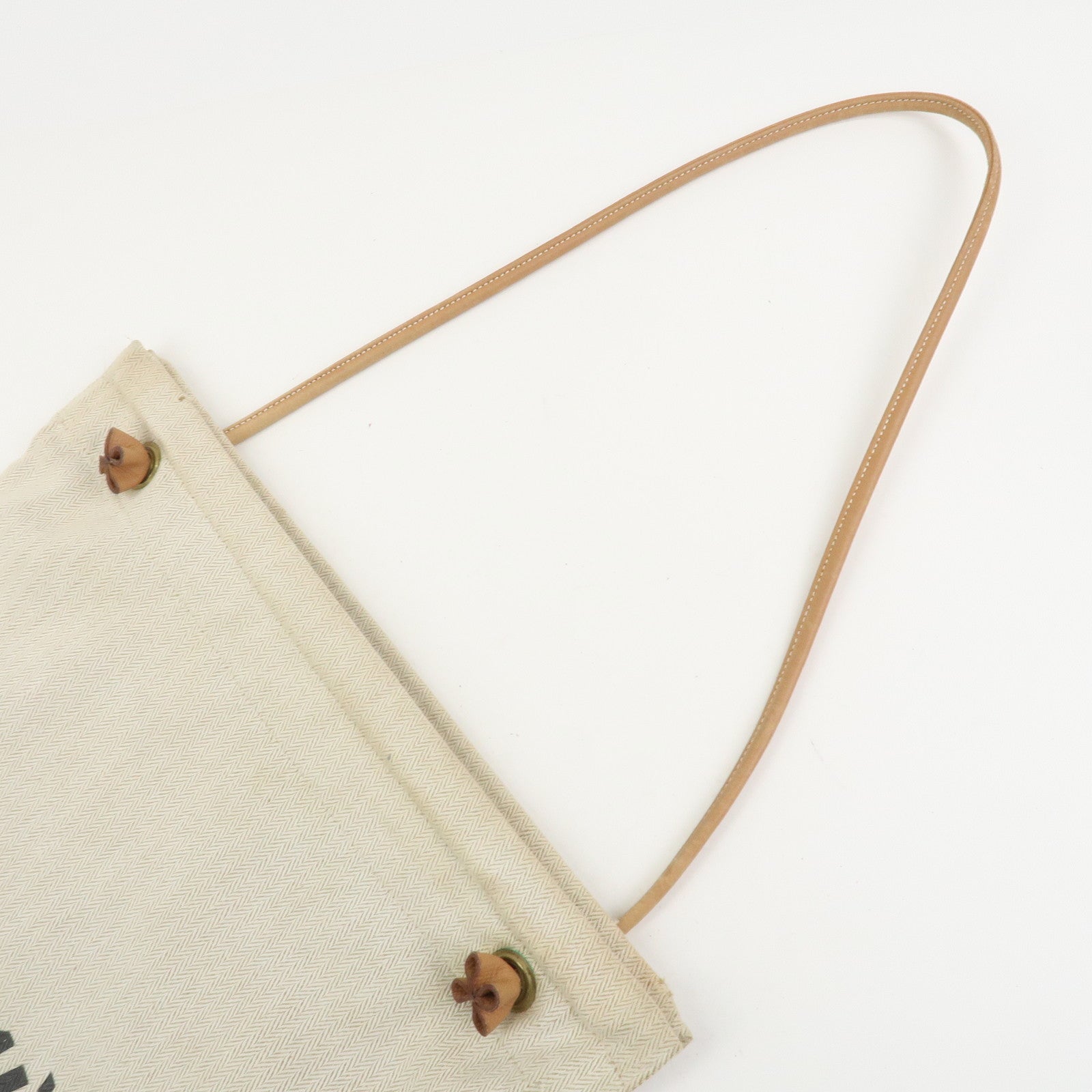 HERMES Aline GM Canvas Shoulder Bag Hand bag Natural