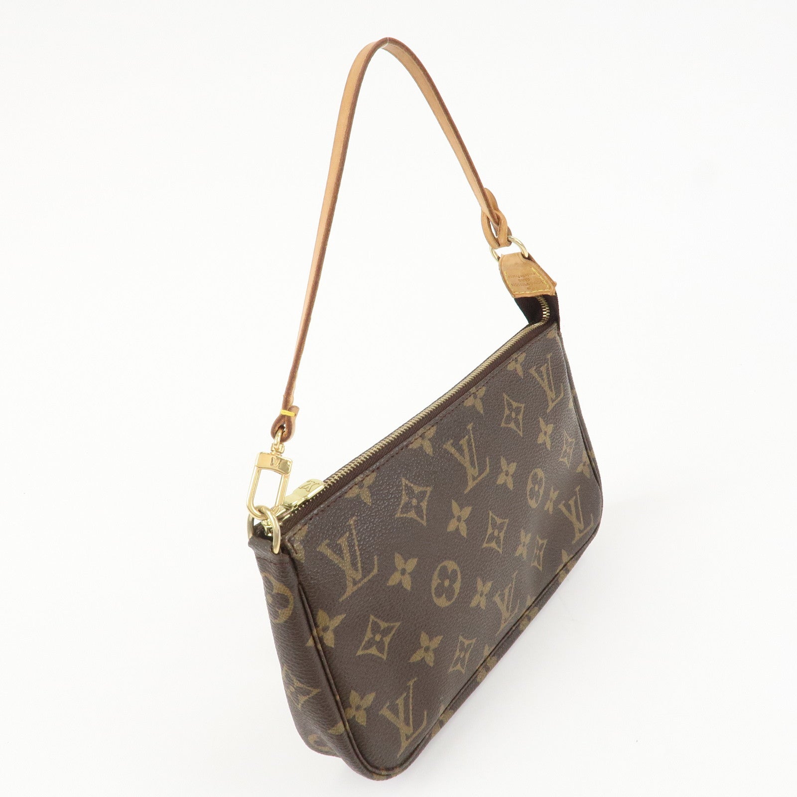 Louis Vuitton Monogram Pochette Accessoires Hand Bag Brown M51980 Used