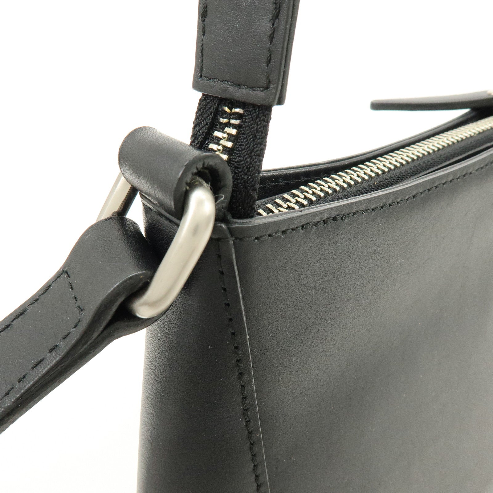 BURBERRY Logo Leather Shoulder Bag Crossbody Bag Black
