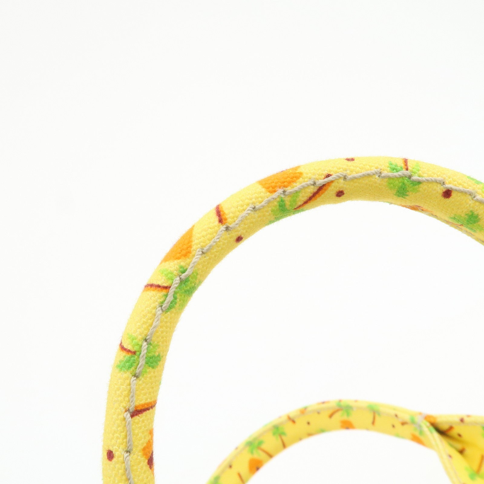 PRADA Canapa Mini Canvas 2Way Bag Hand Bag Yellow Orange 1BG439