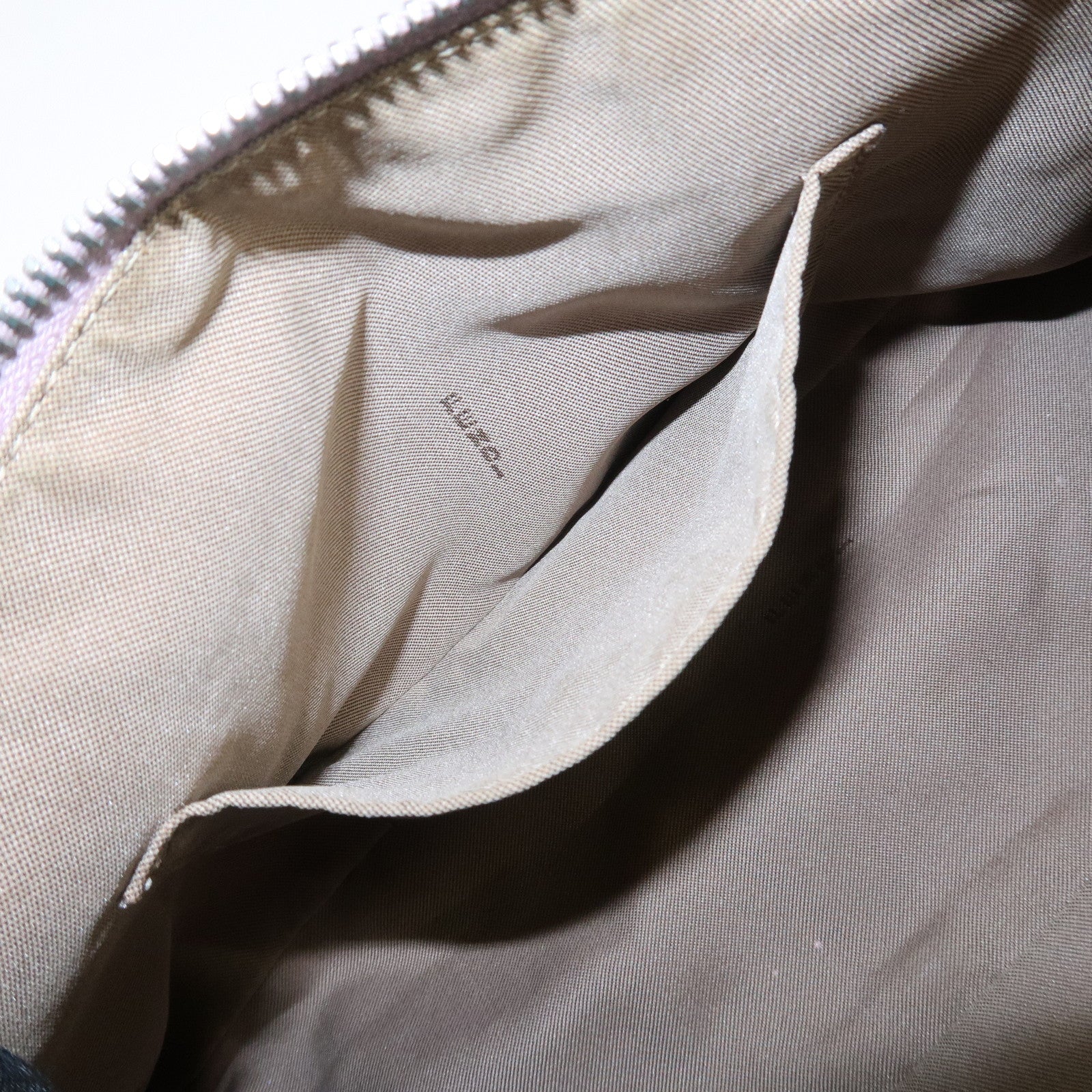 FENDI Zucchino Canvas Leather Shoulder Bag Pink 8BR267 Used