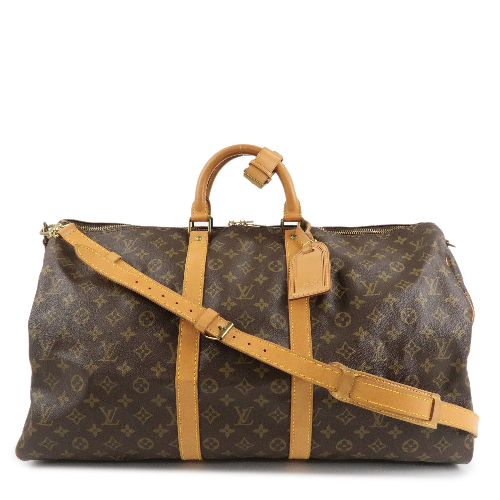 Louis Vuitton Monogram Keep All Bandouliere 55 Boston Bag M41414 Used