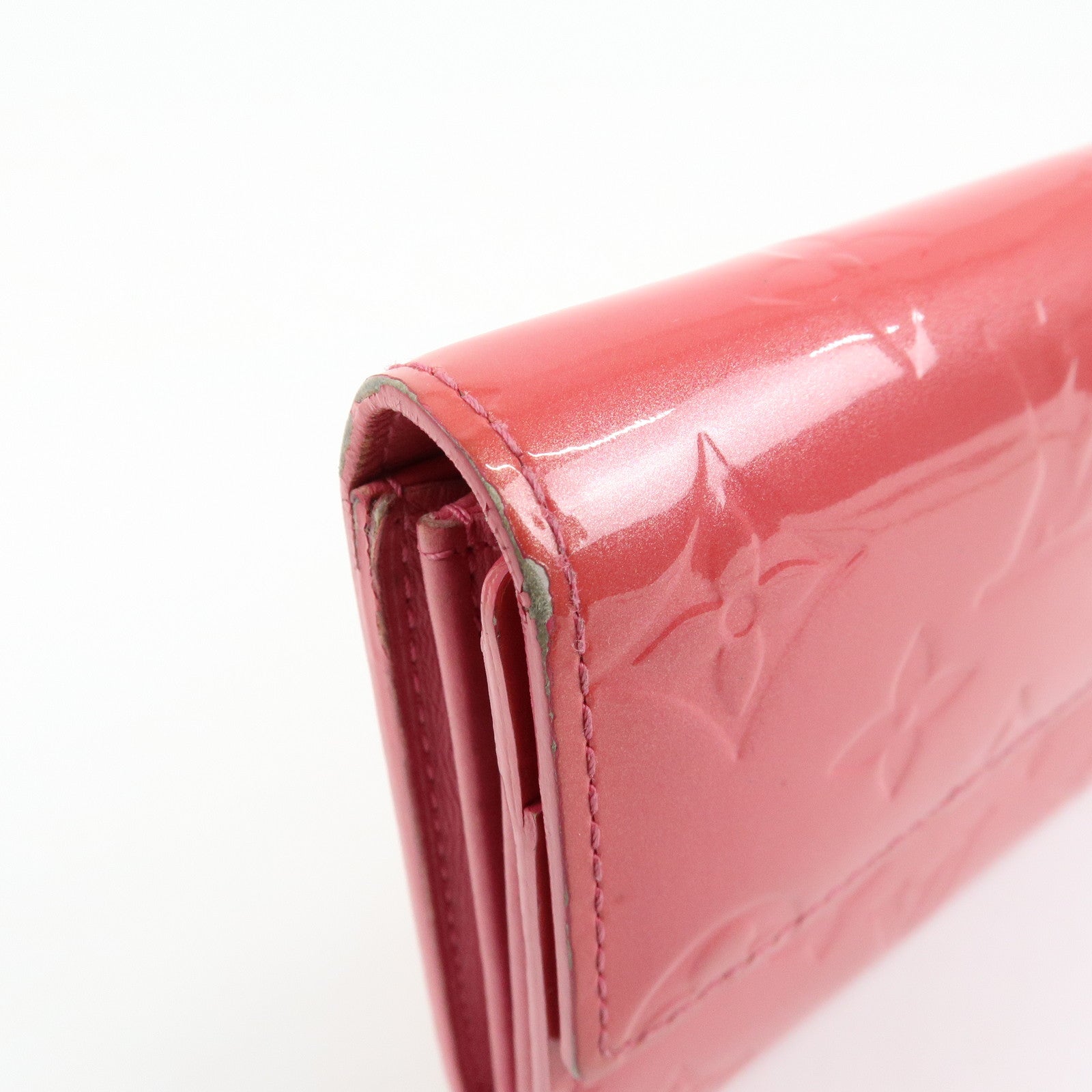 Louis Vuitton Vernis Porte‑Feuille Sarah Long Wallet Pink M9140F
