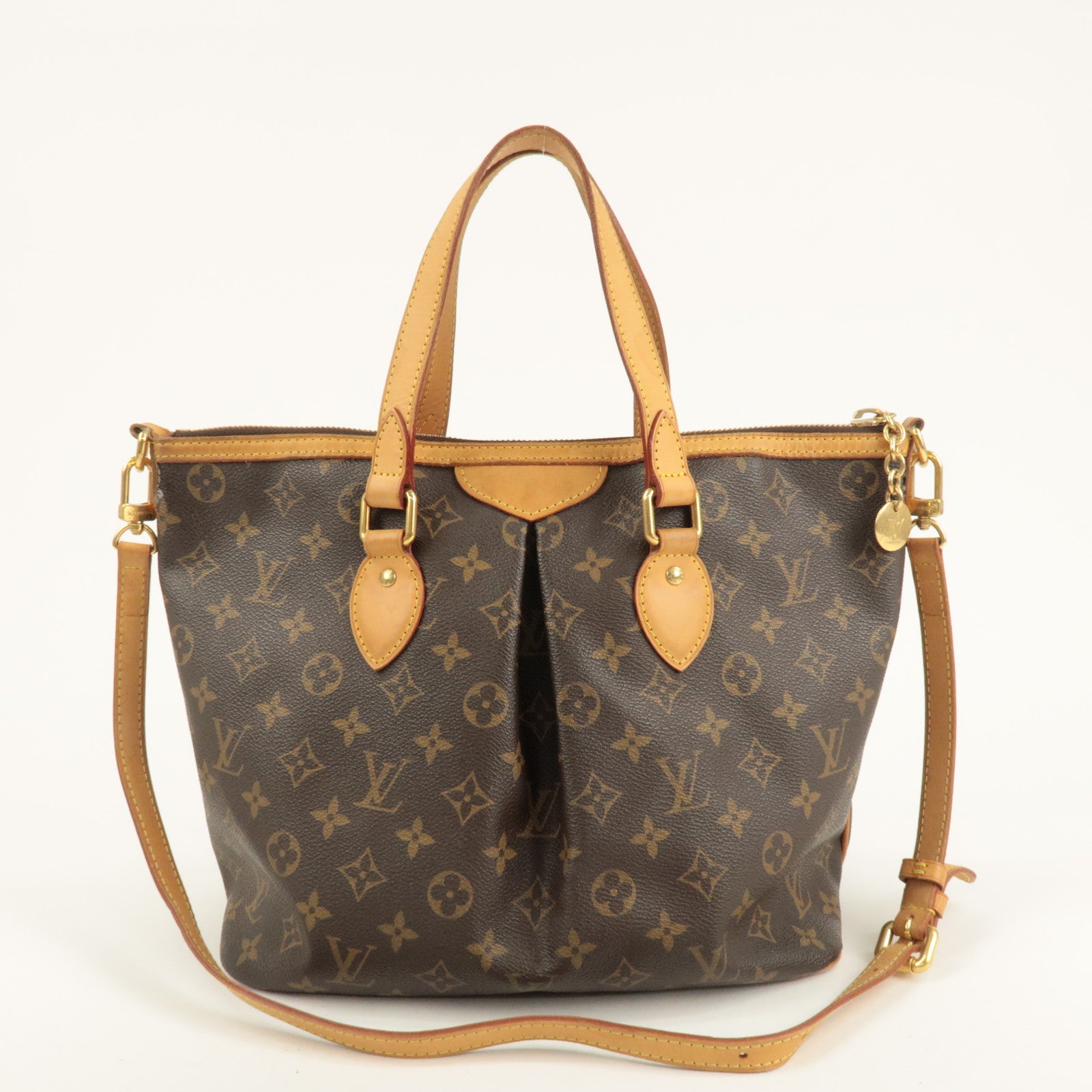 Louis Vuitton Monogram Palermo PM 2Way Hand Bag Brown M40145