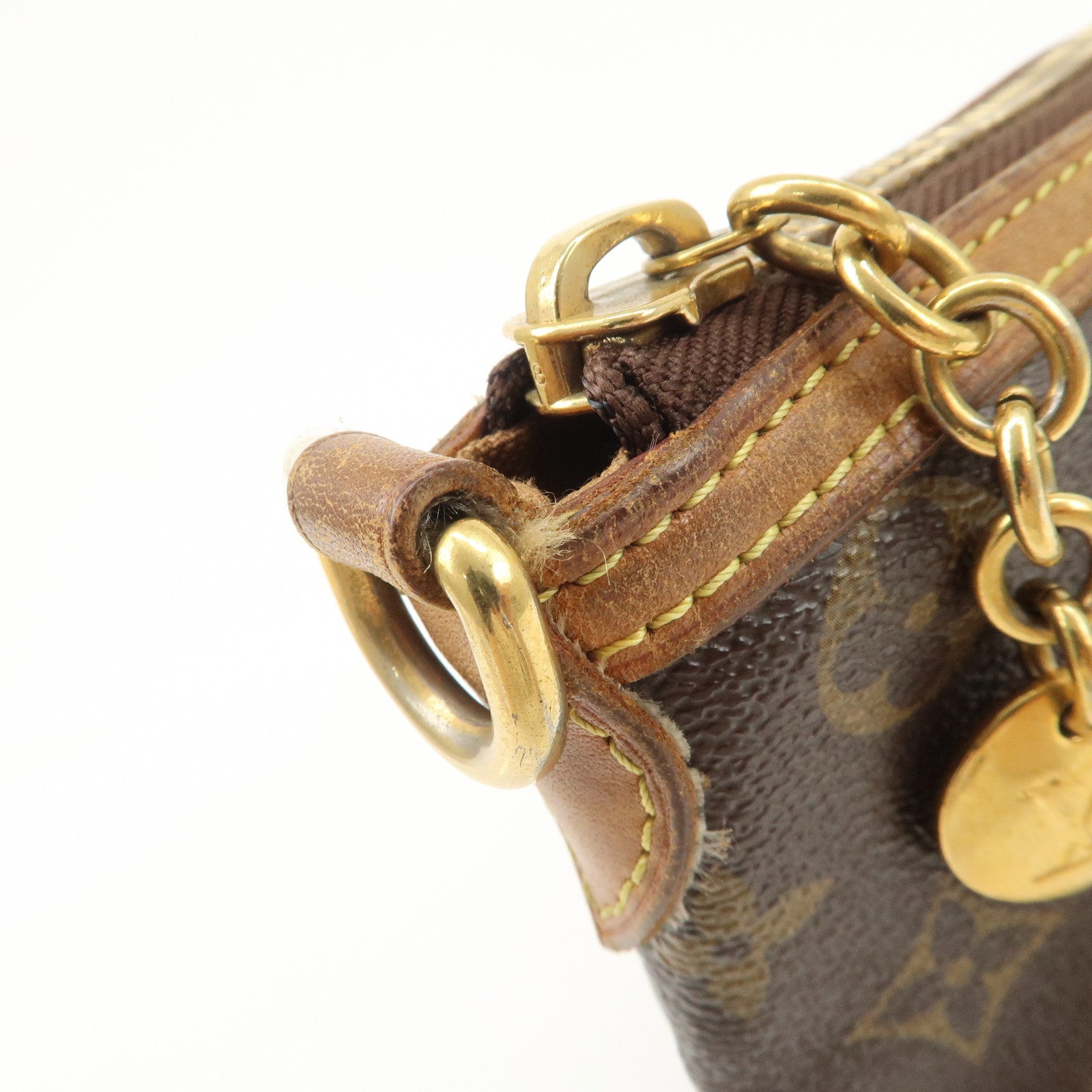 Louis Vuitton Monogram Palermo PM 2Way Hand Bag Brown M40145 Used