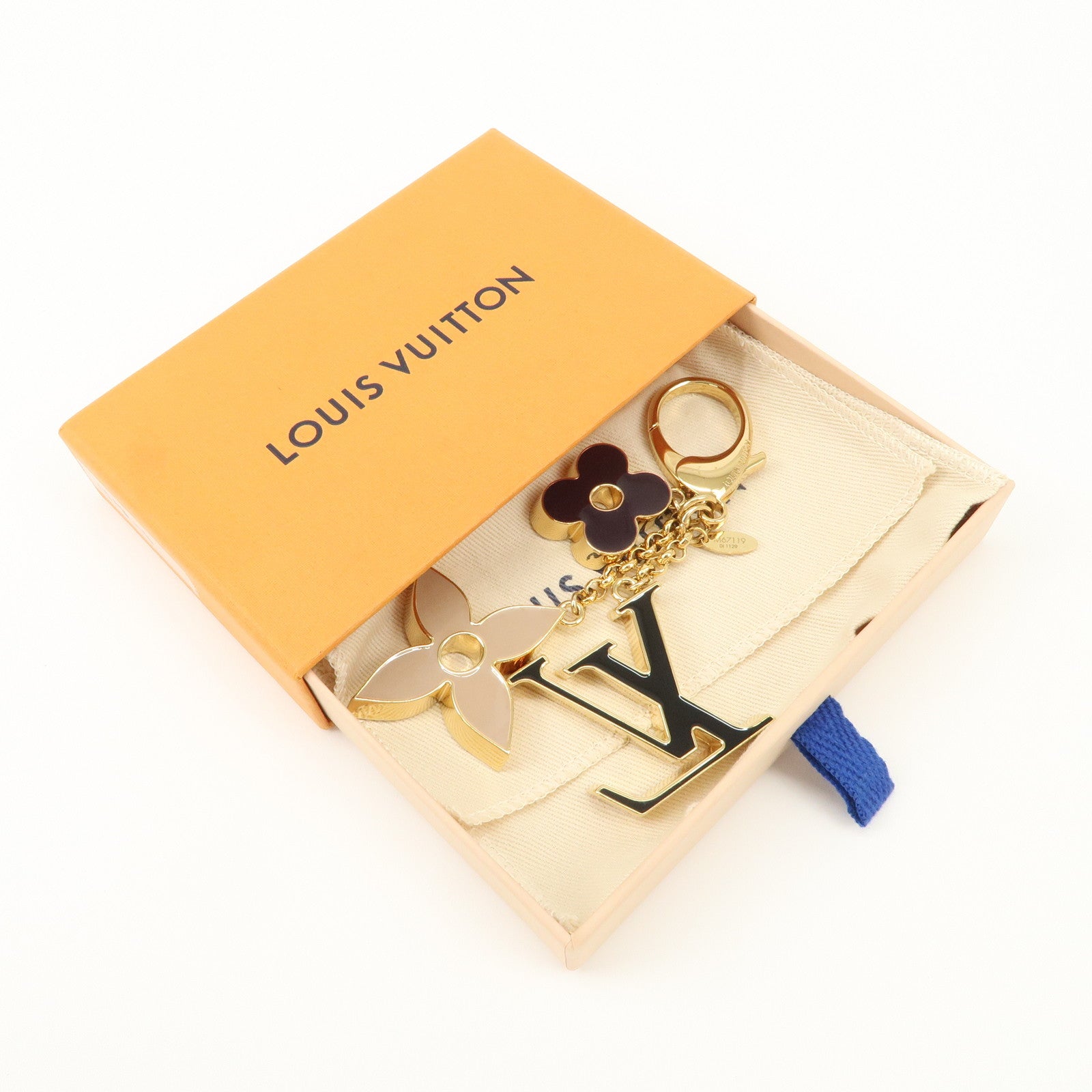 Louis Vuitton Fleur de Monogram Key Chain Bag Charm M67119