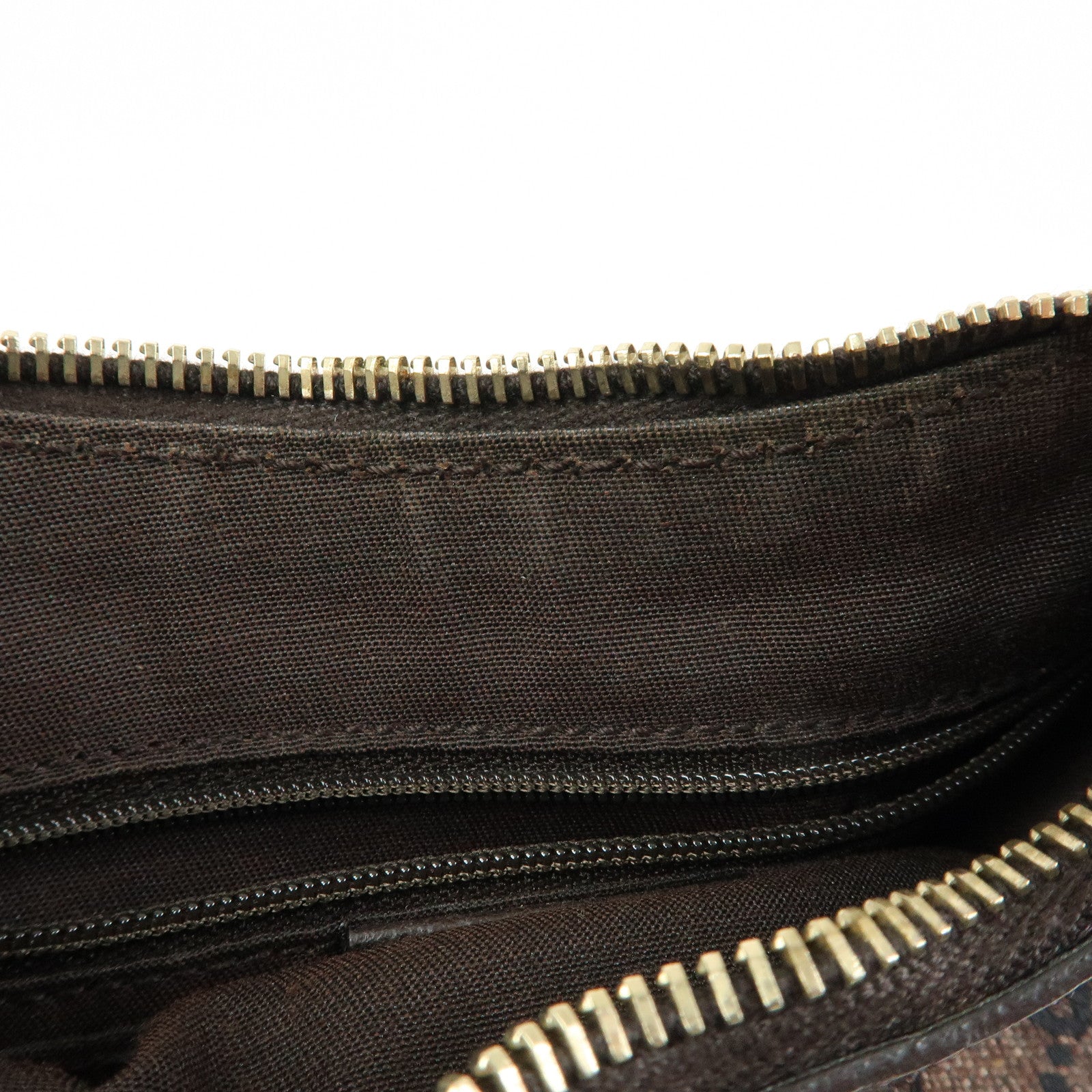 GUCCI Abbey GG Canvas Leather Shoulder Bag Hand Bag Brown 265692