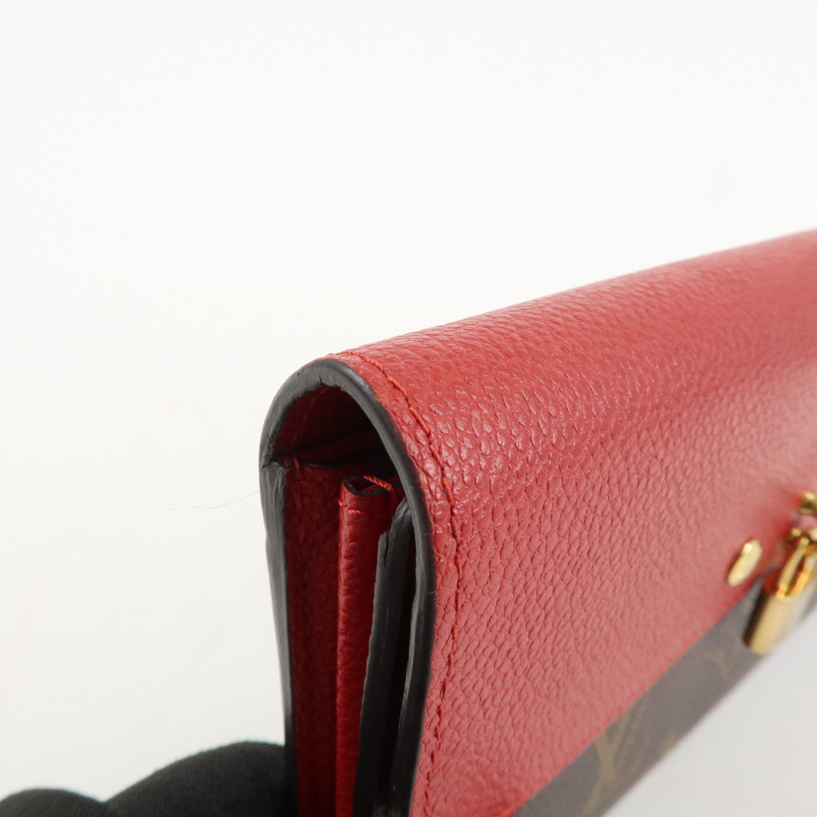 Louis Vuitton Portofoille Venus Monogram Leather Wallet Red M61836 Used