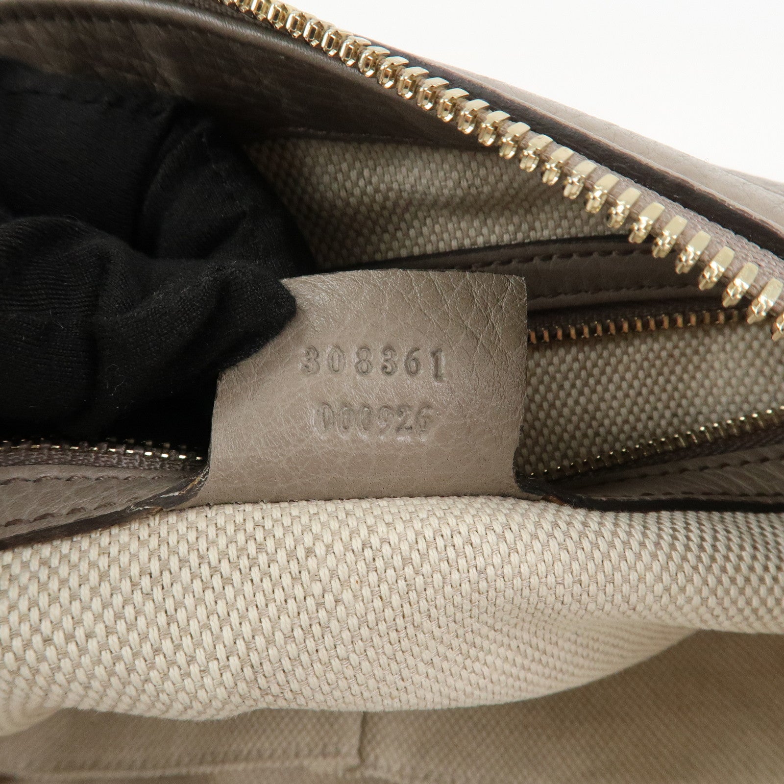 GUCCI SOHO Interlocking G Leather Shoulder Crossbody Bag 308361