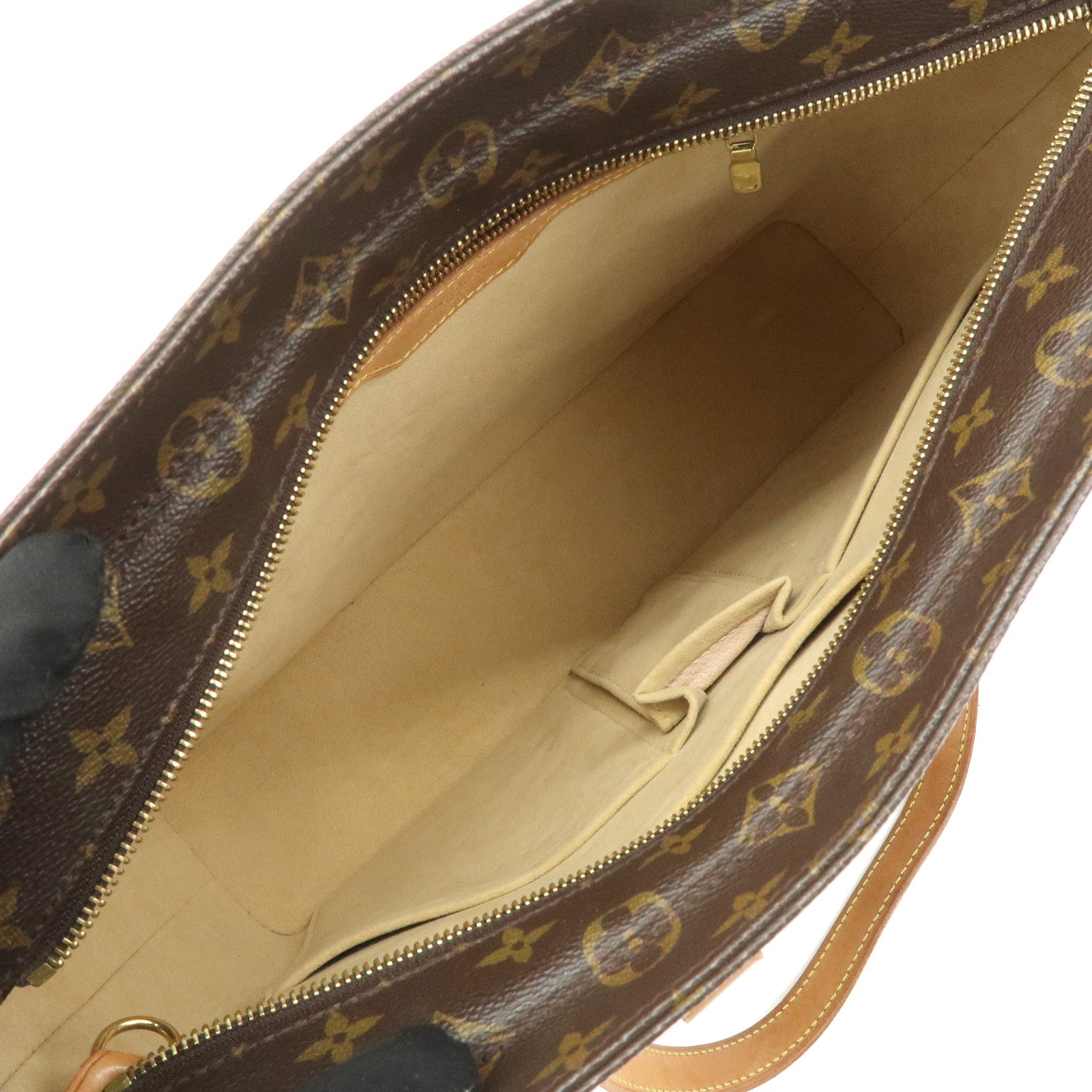 Louis Vuitton Monogram Luco Tote Bag Shoulder Bag Brown M51155 Used