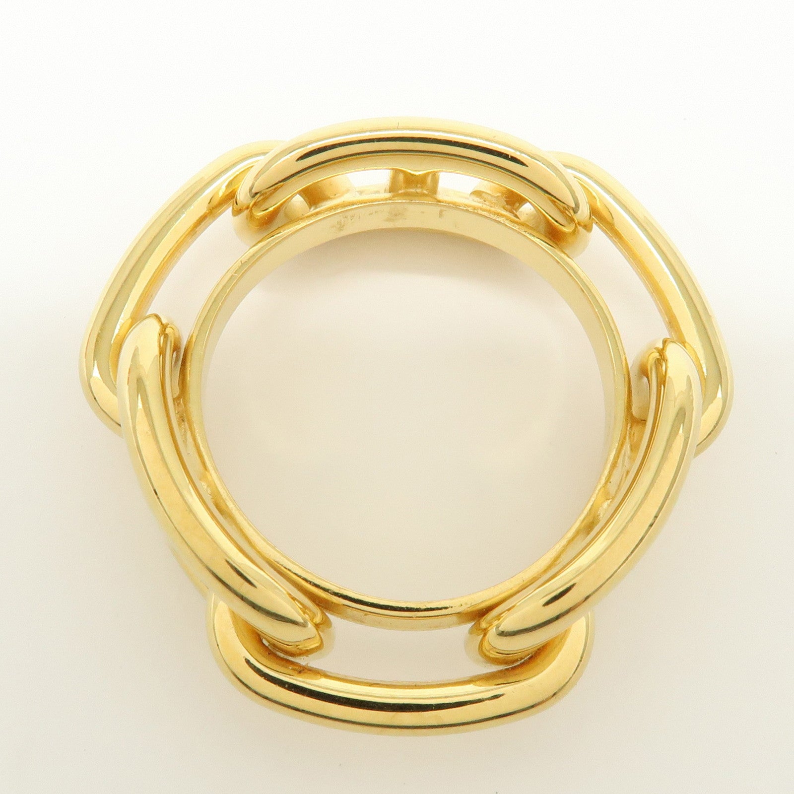 HERMES Metal Chaine d’Ancre Scarf Ring Gold