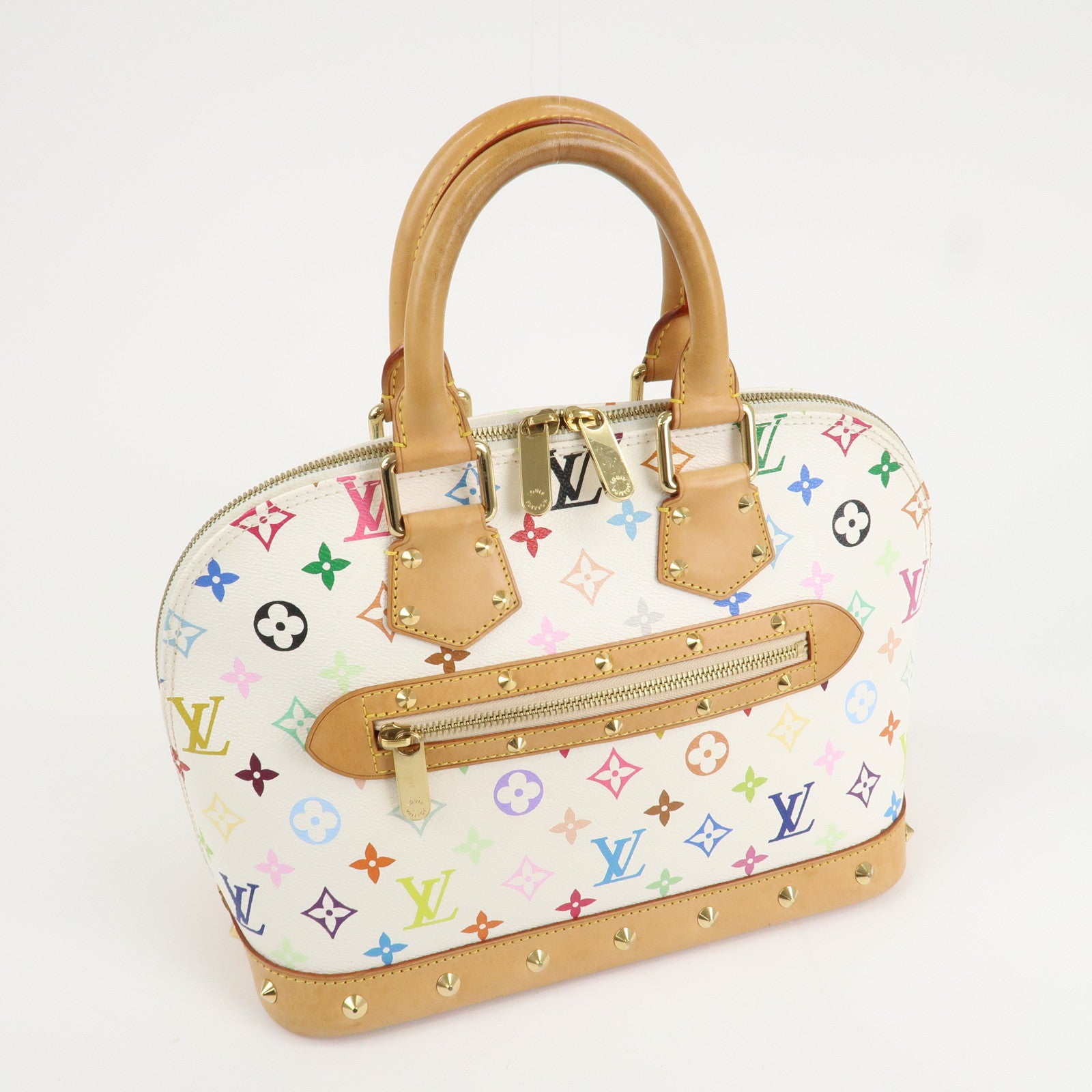 Louis Vuitton Monogram Alma PM Hand Bag Blanc Multicolor M92647 Used