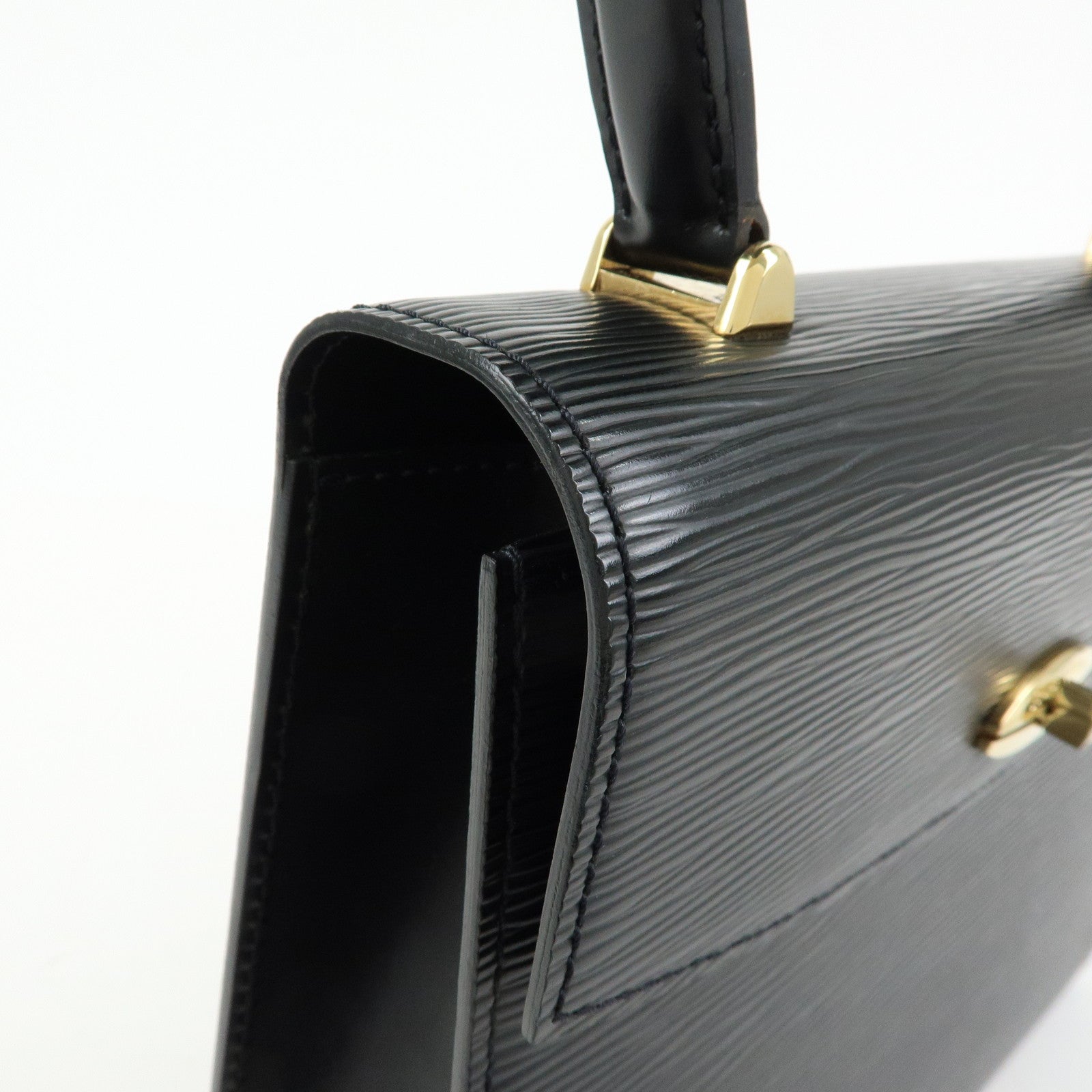 Louis Vuitton Epi Leather Malesherbes Hand Bag Noir Black M52372