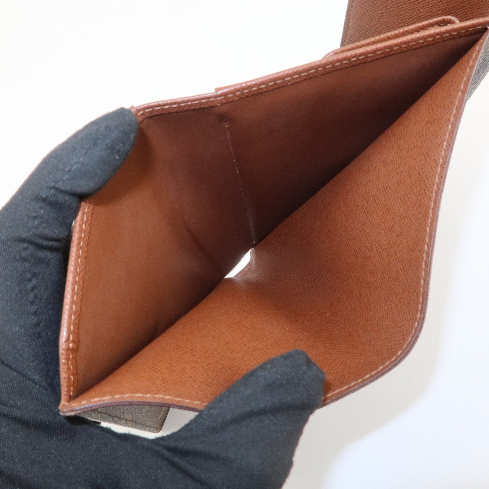 Louis Vuitton Porte Tresor Etui Chequier Wallet Brown M61200