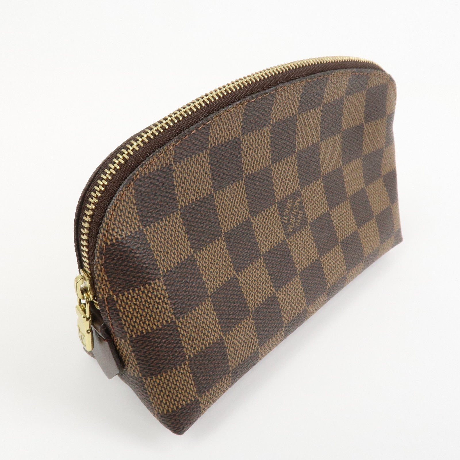 Louis Vuitton Damier Pochette Cosmetic PM Pouch Brown N47516