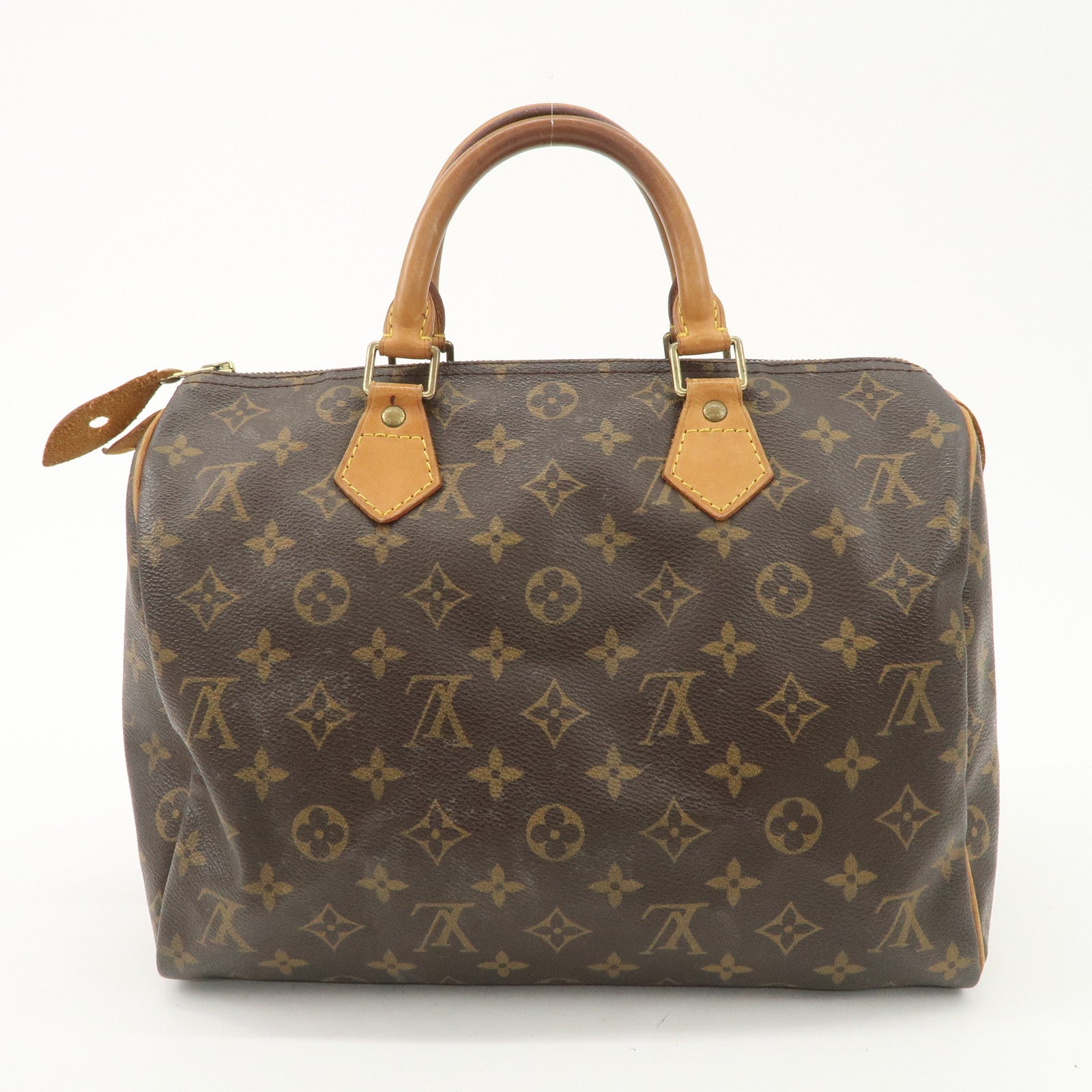 Louis Vuitton Monogram Speedy 30 Hand Bag Boston Bag Brown M41526 Used
