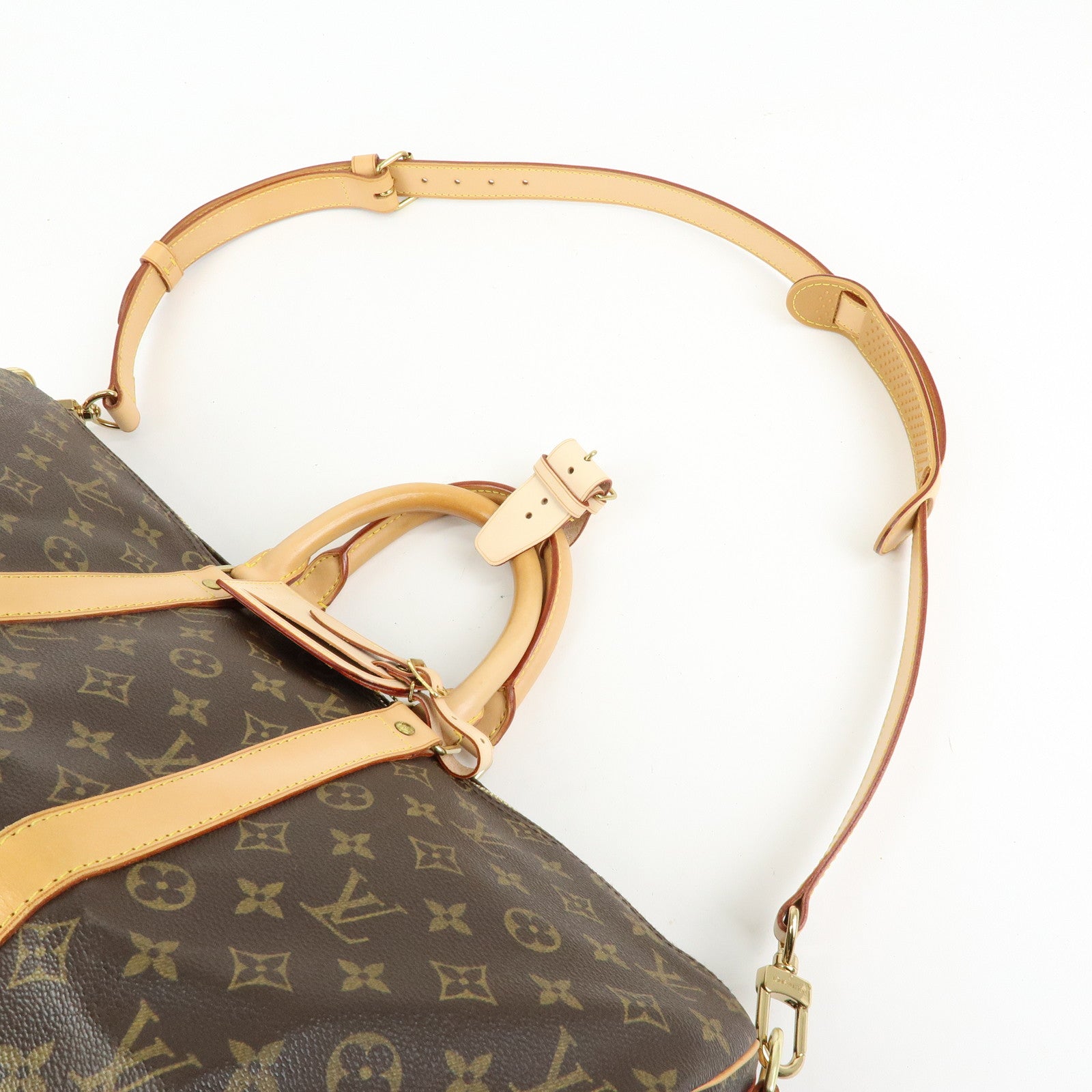 Louis Vuitton Monogram Keep All Bandouliere 45 Boston Bag M41418