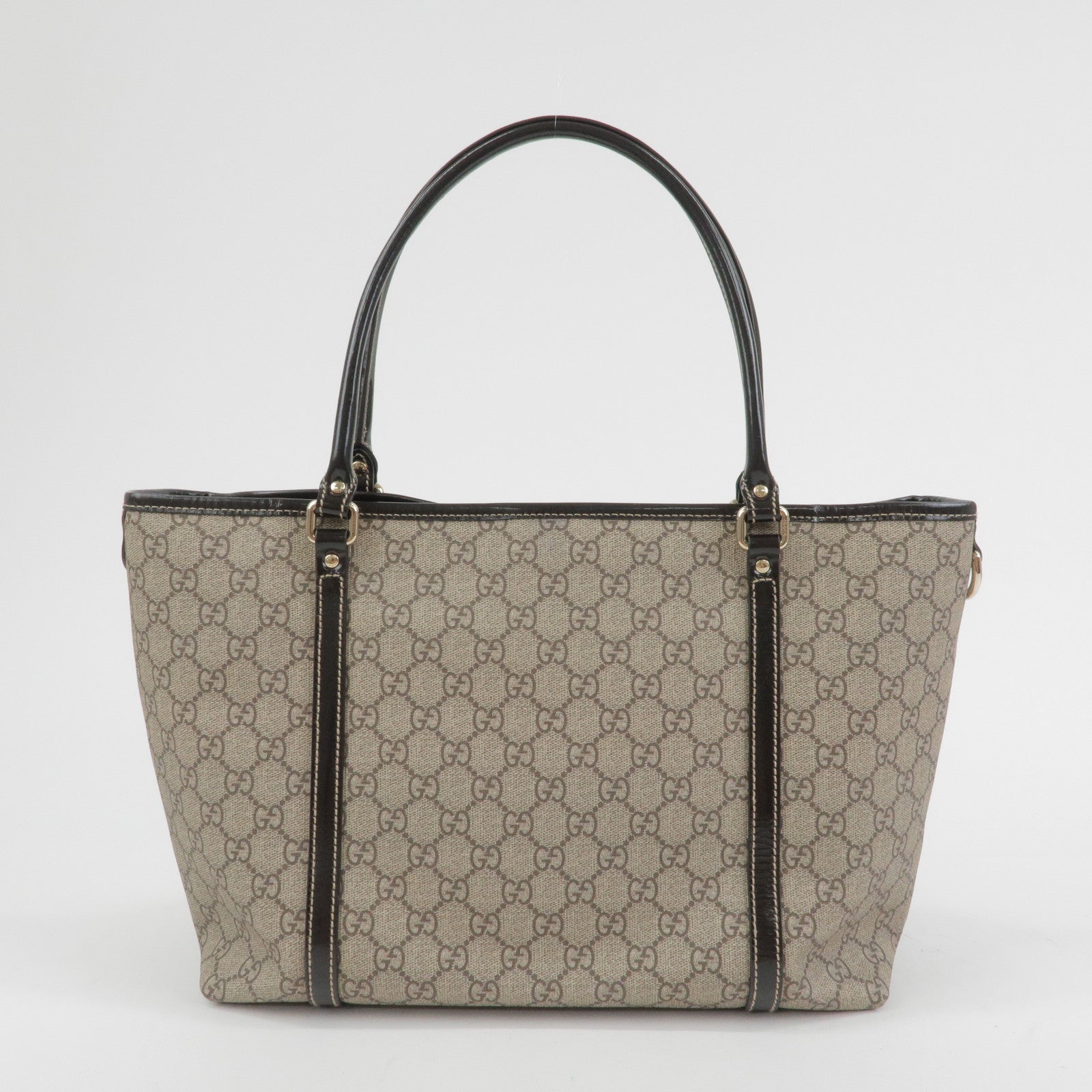 GUCCI GG Supreme Patent Leather Tote Bag Shoulder Bag 197953