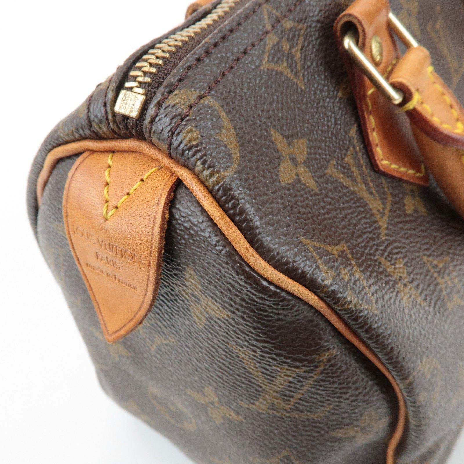 Louis Vuitton Monogram Speedy 25 Hand Bag Boston Bag Brown M41528 Used