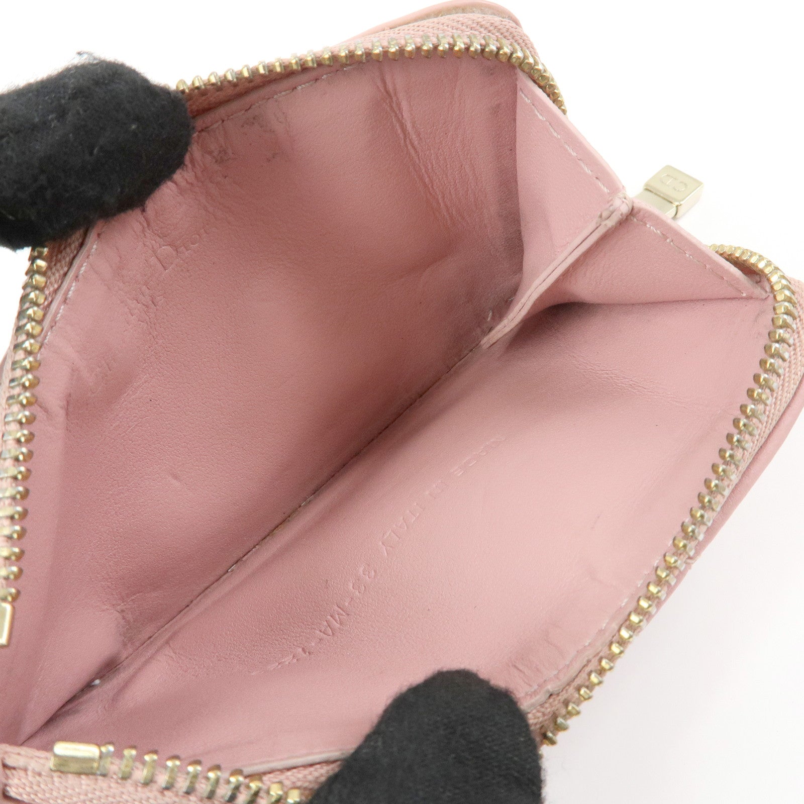 Christian Dior Lady Dior Cosmos Cannage Lambskin Card Case Pink