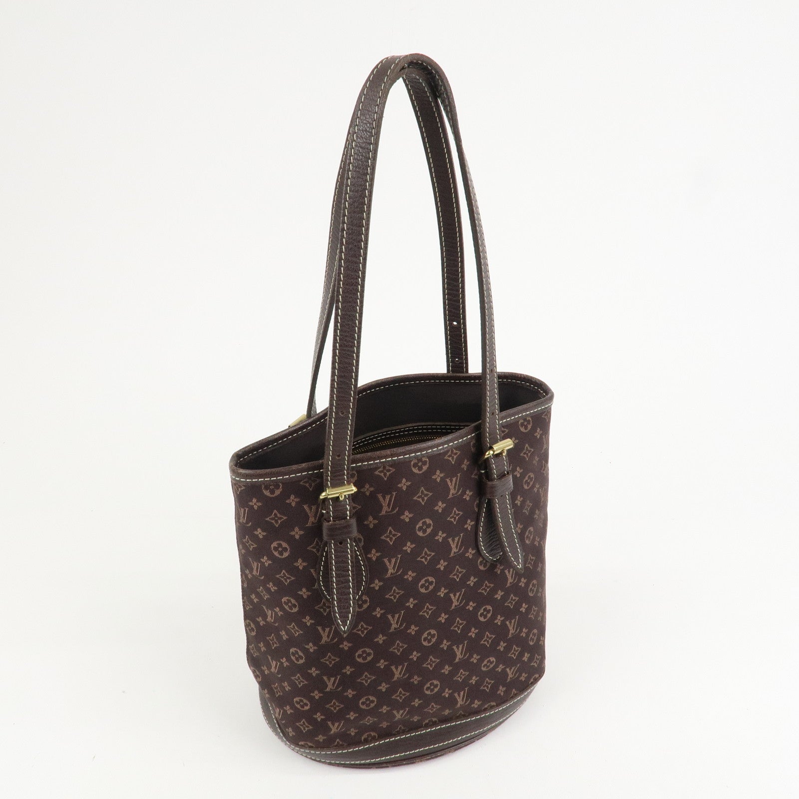 Louis Vuitton Monogram Idylle Mini Lin Bucket PM Hand Bag M95226